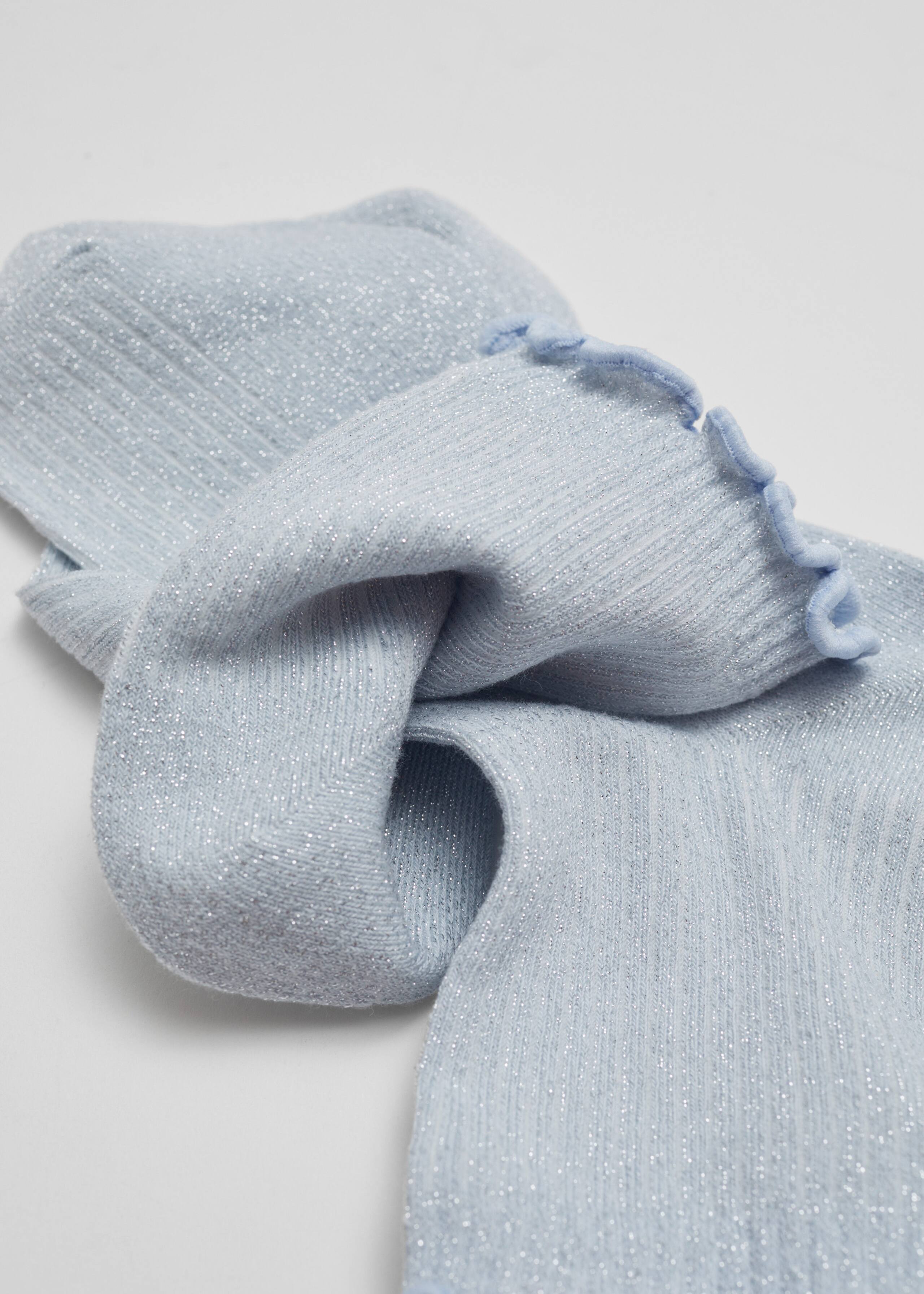 Błyszczące skarpetki z falbanką – {{variantName}} – Szczegół