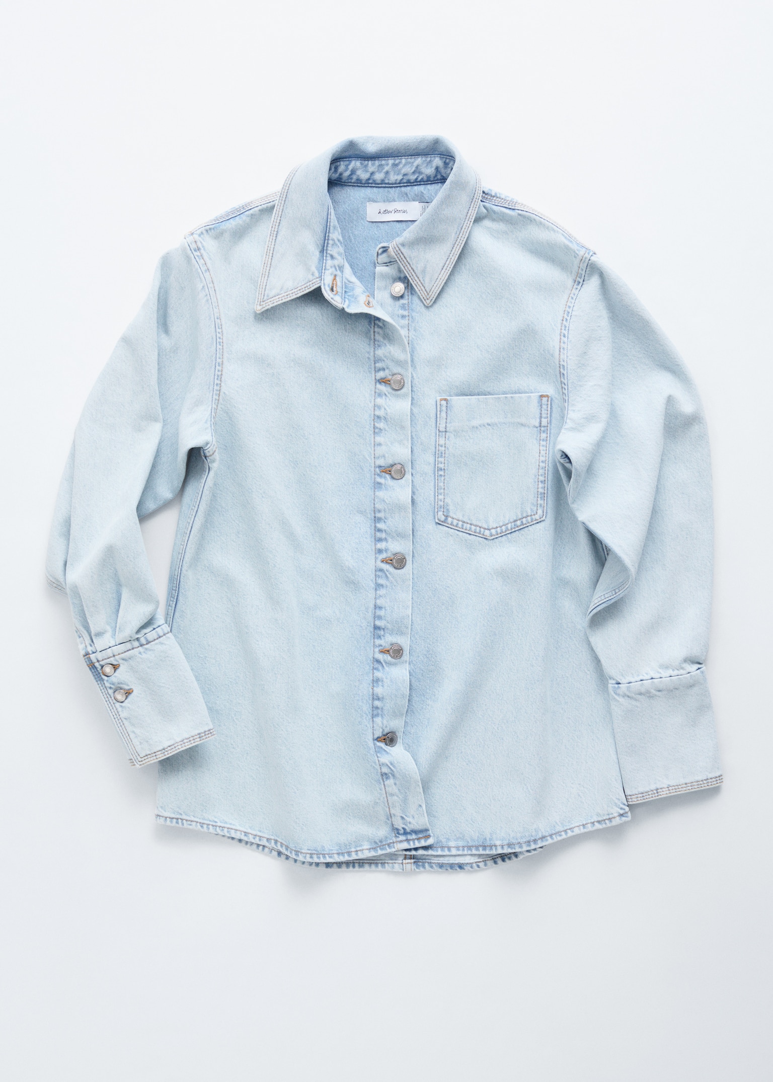 Oversized-Jeansbluse - Hellblau - 2