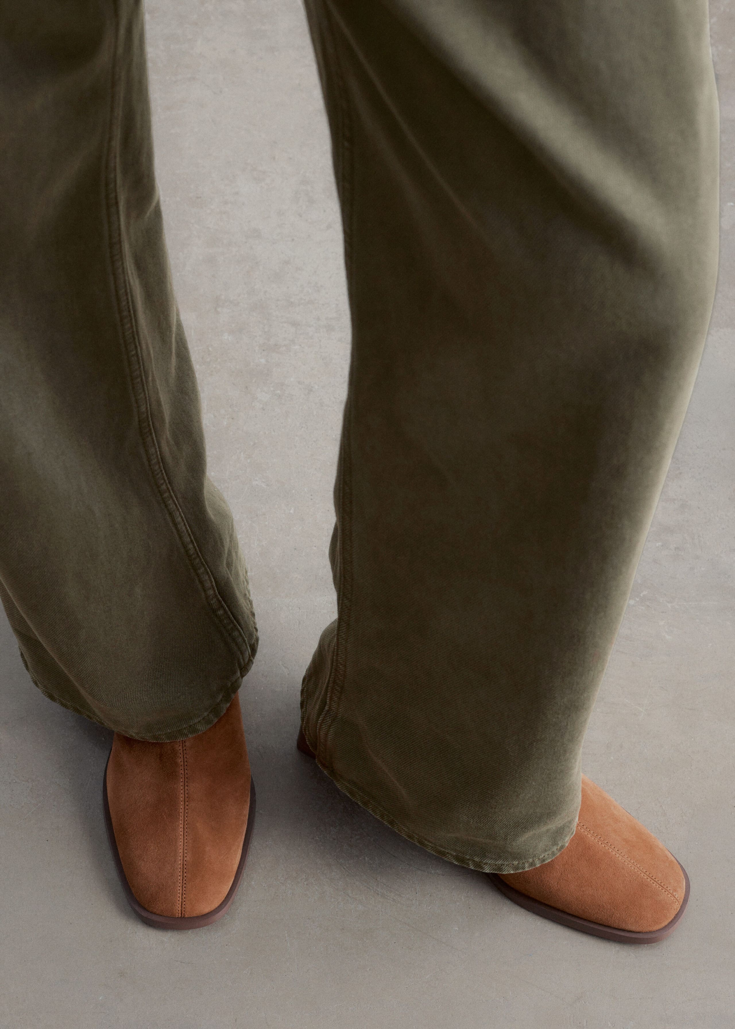 Bottines-chaussettes en cuir - Cognac - Still Life