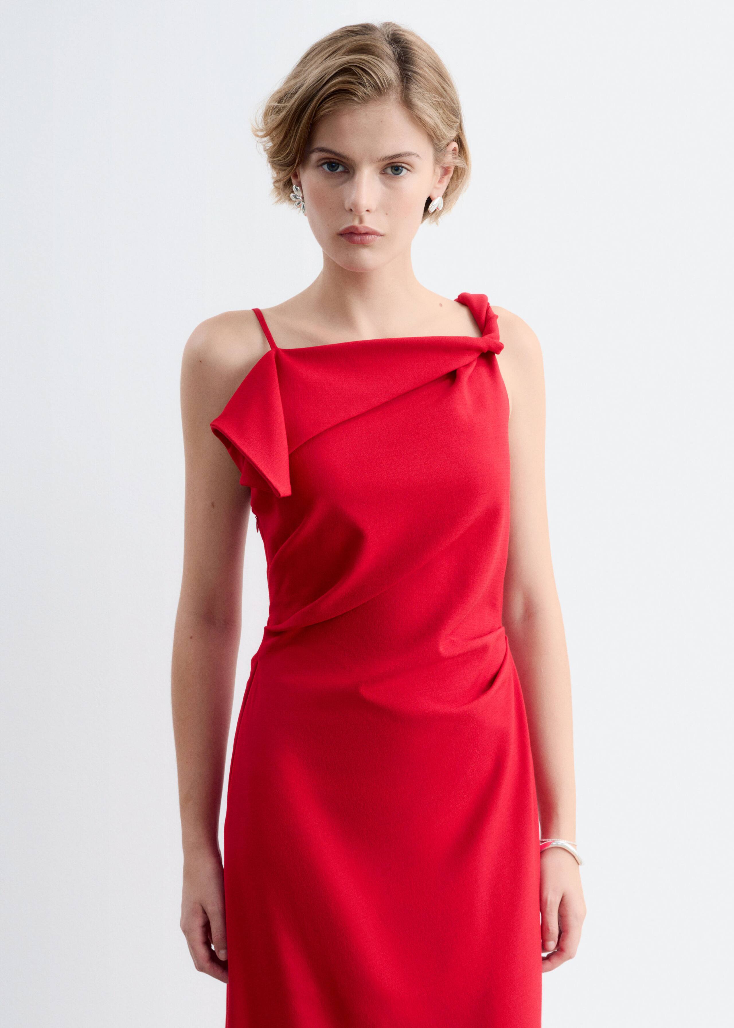 Twist-Strap Dress - Red - Lookbook