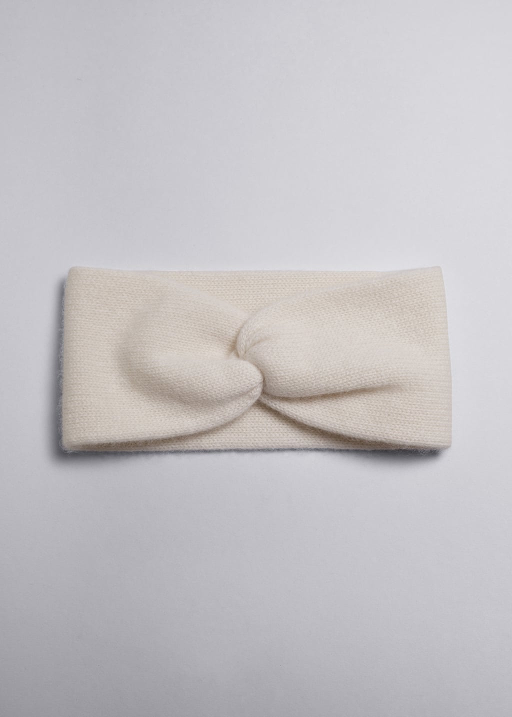Twist-Front Cashmere Headband - Beige - Still Life