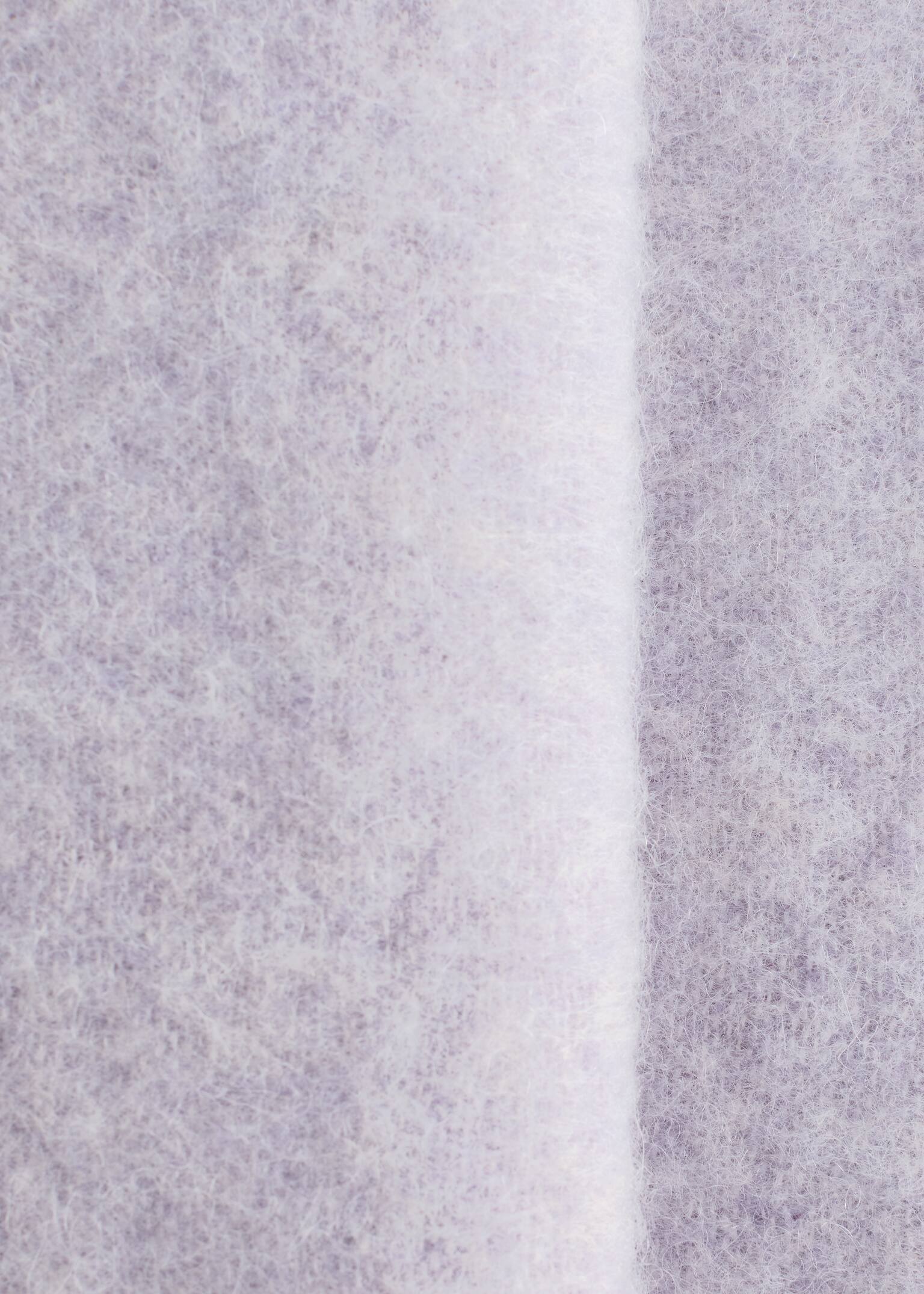Szalik z frędzlami z domieszką alpaki - Jasny przydymiony fiolet/Fioletowy/Niebieski - 3
