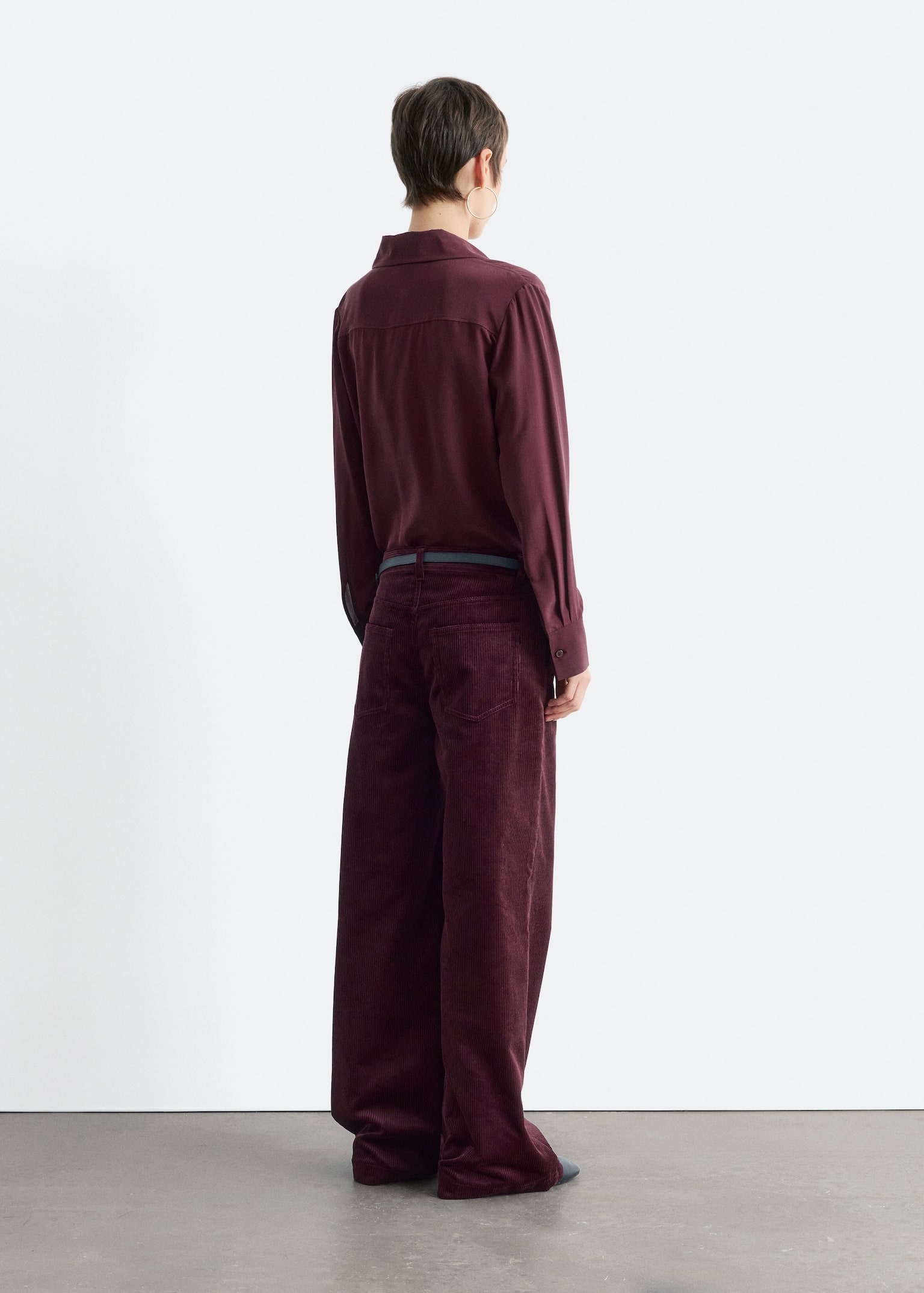 Silk Shirt - Donkerrood/Donkerbruin/Dark blue - 3