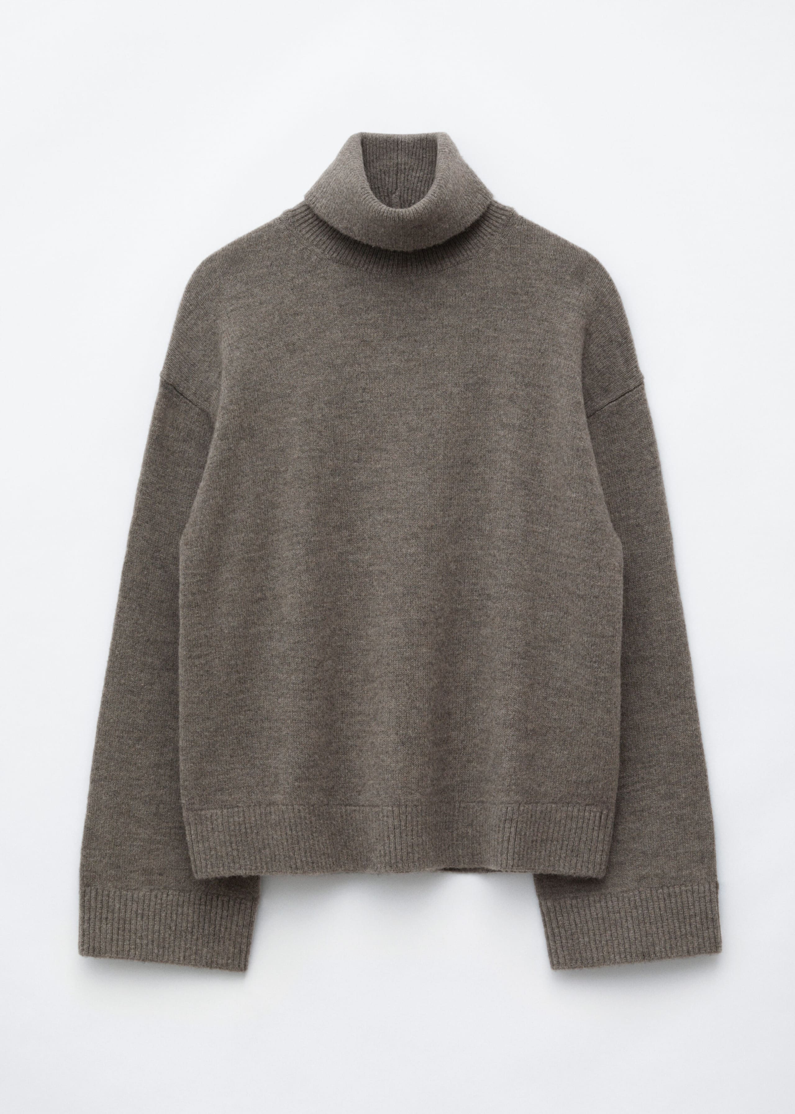 Wool-Cotton Turtleneck Jumper - Dark Mole - Still Life