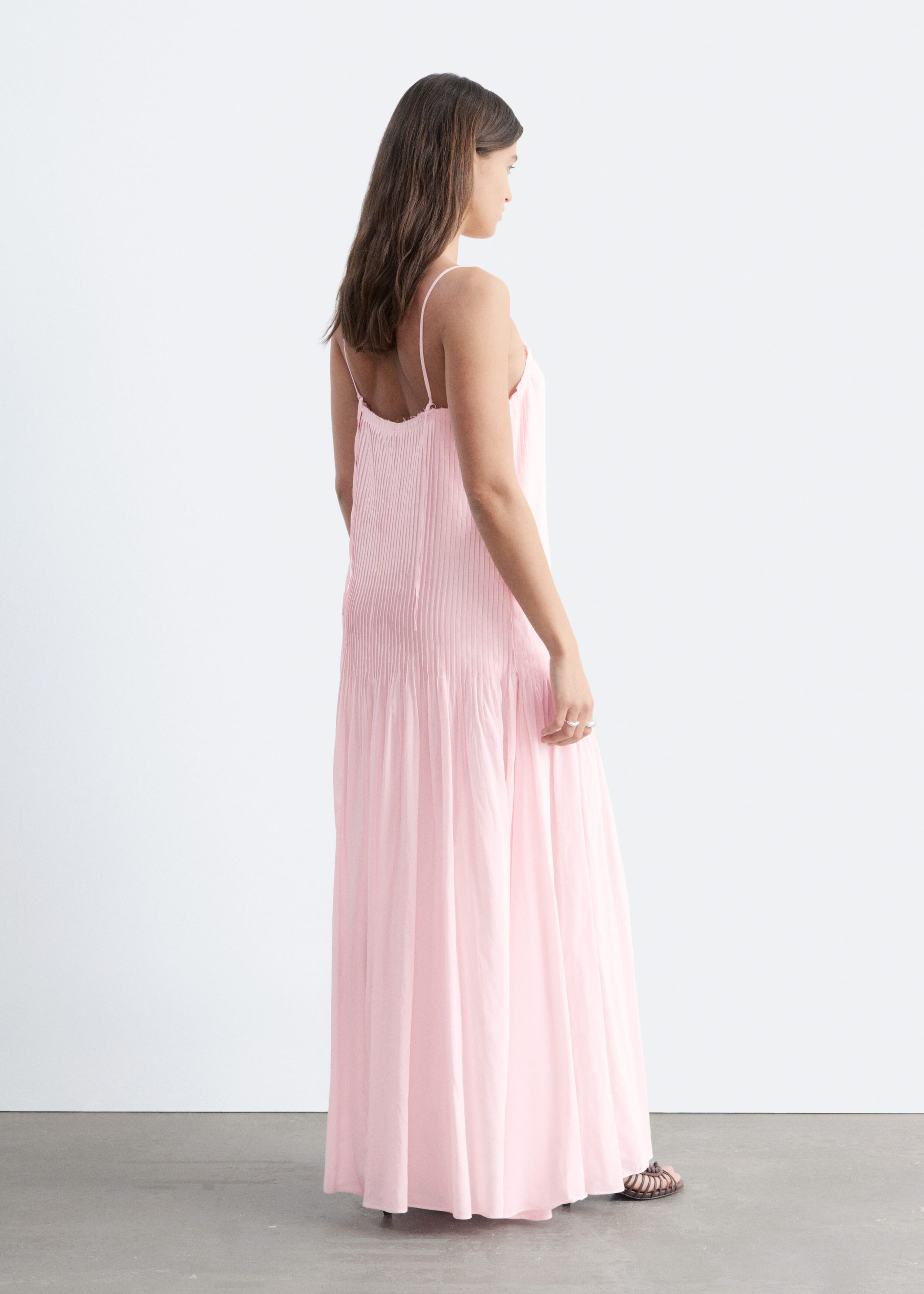 Image of Pleated Bodice Maxi Dress