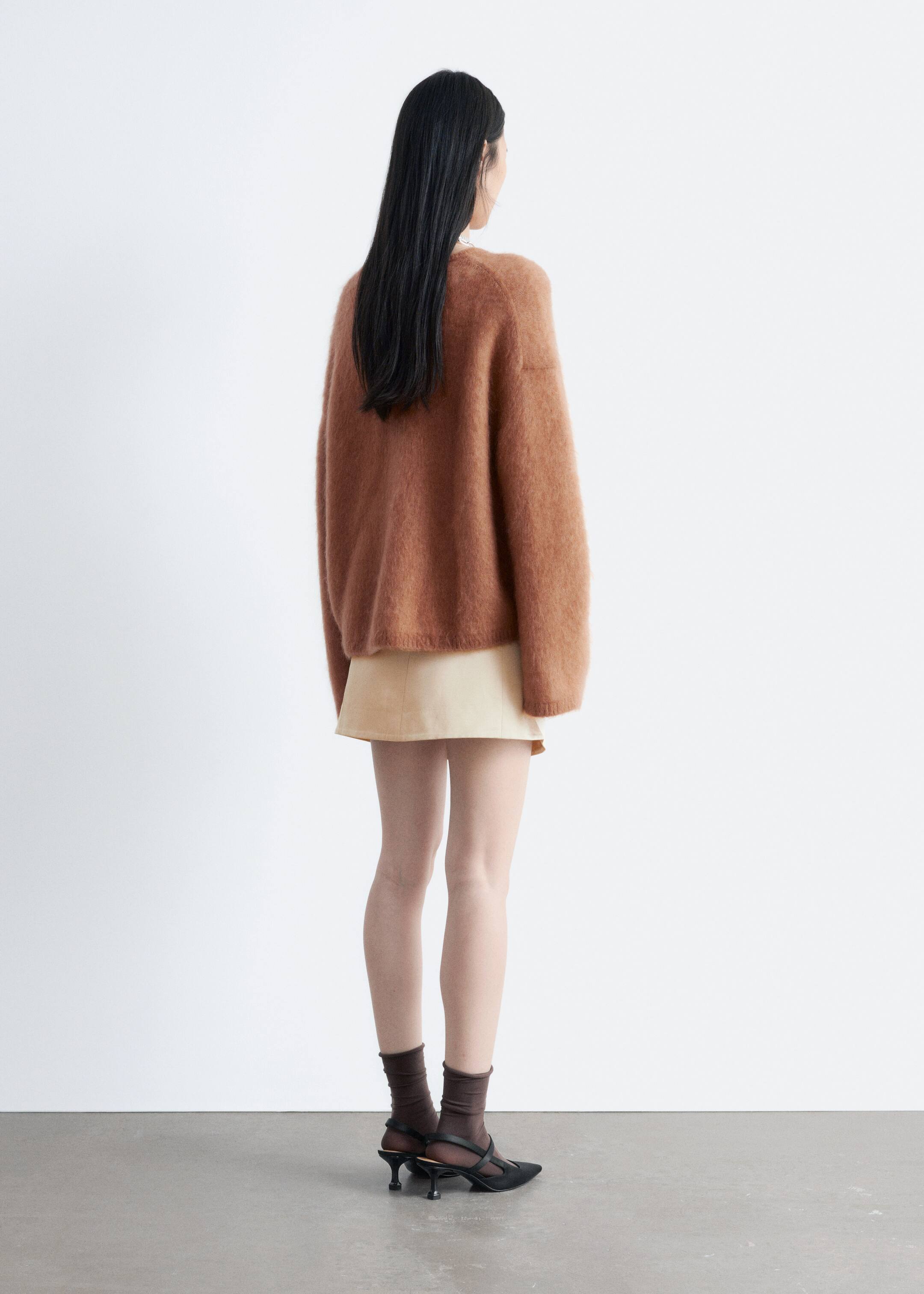 Se større billede: Sweater i børstet mohairblend - Mørk beige | H&M DK 5