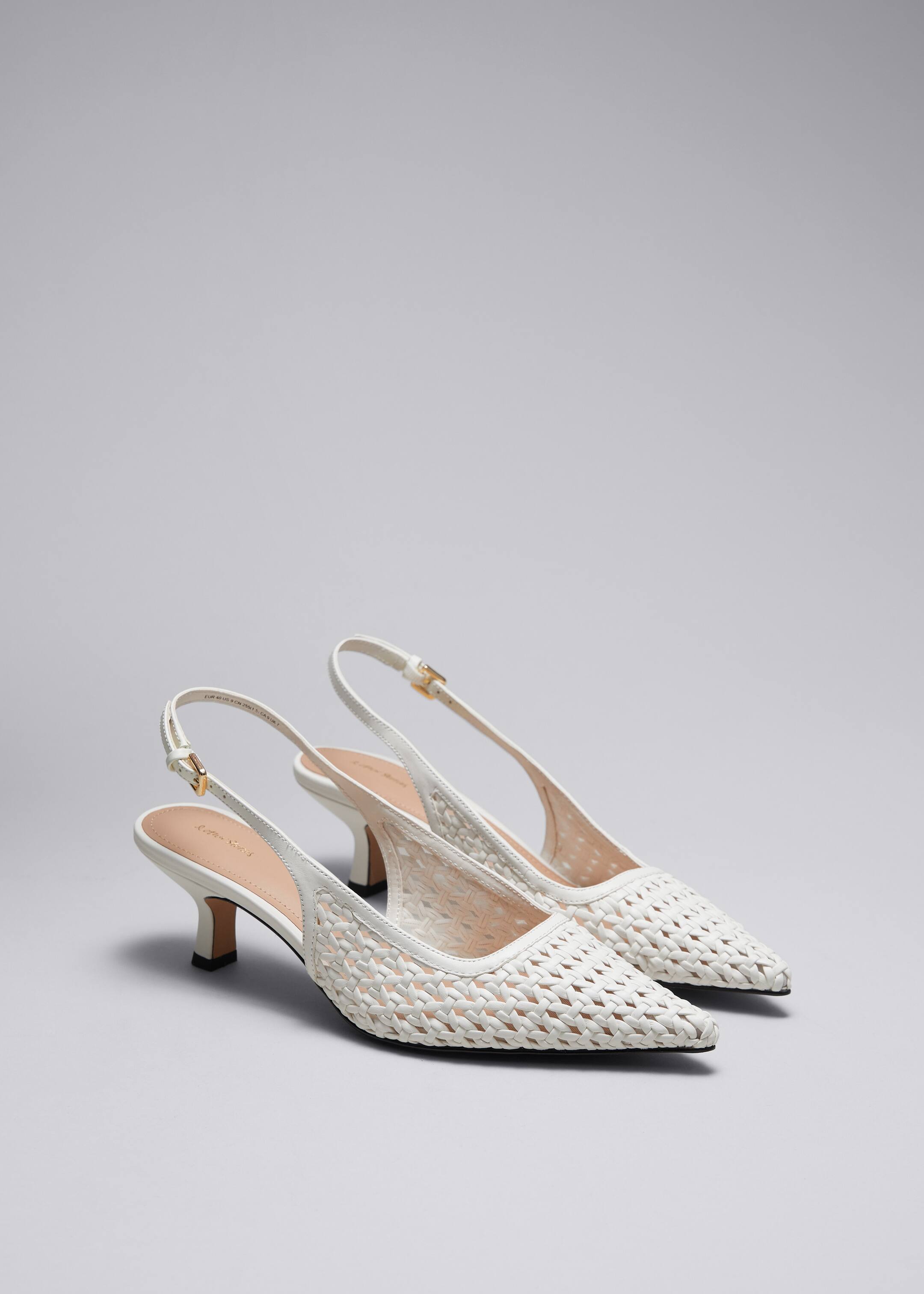 View larger image: Braided Leather Pumps - White - Ladies | H&M GB 2