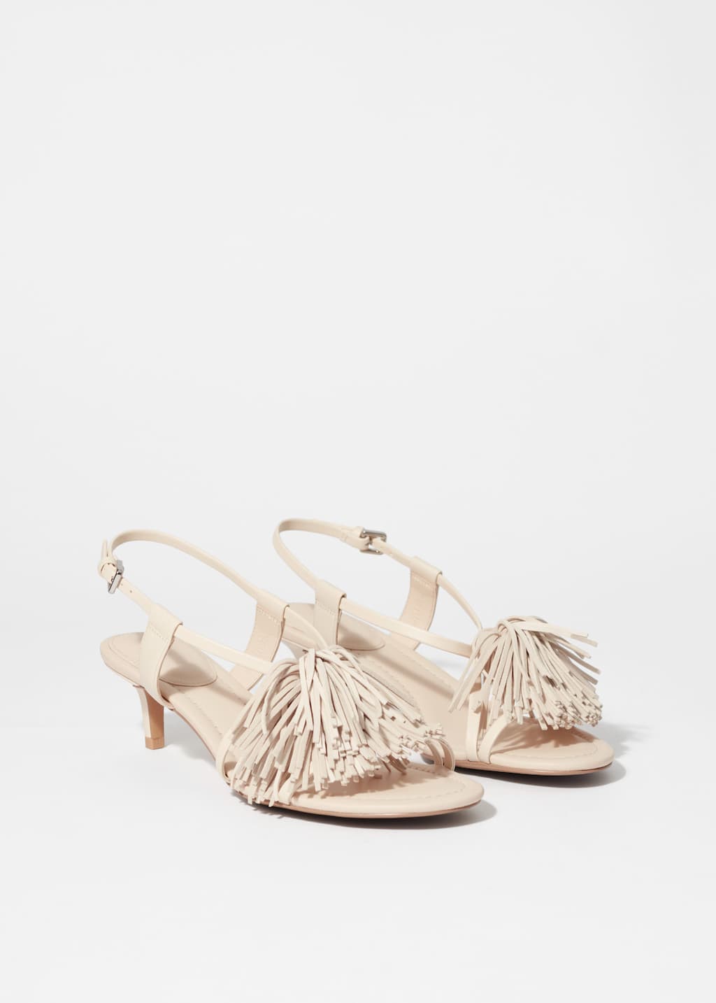 Image of Sandali in pelle con frange