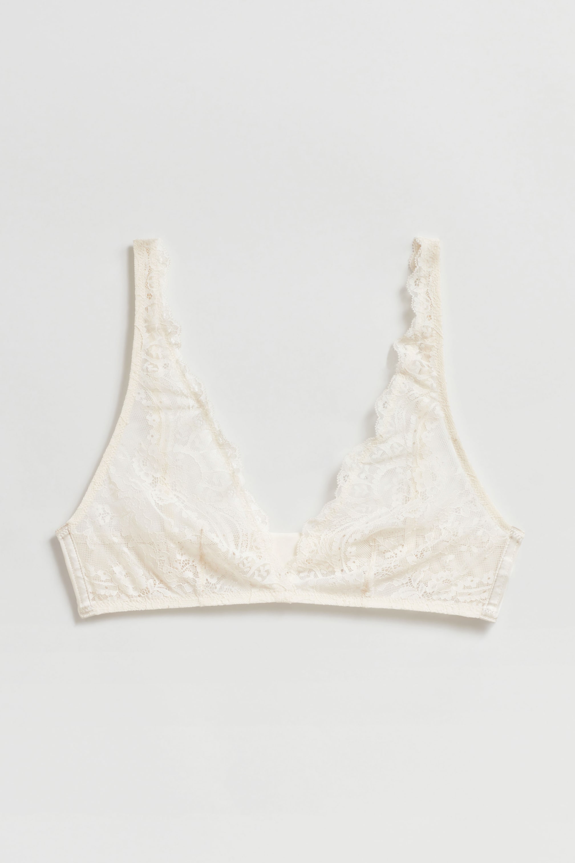 Visa större bild: Mjuk spets-bh - Crèmevit - DAM | H&M SE 1