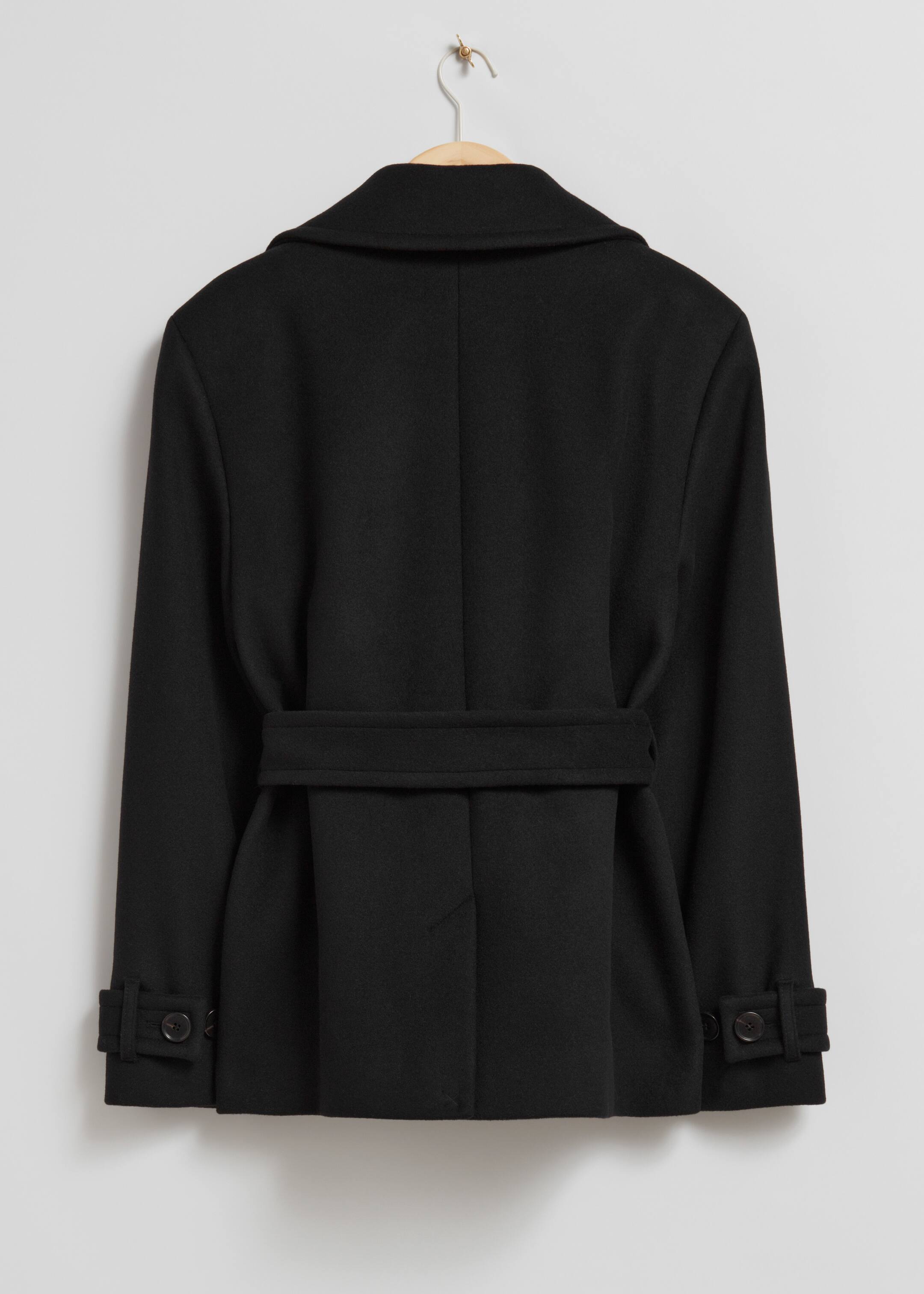 Größeres Bild ansehen: Wolljacke mit Gürtel - Schwarz - Ladies | H&M DE 2