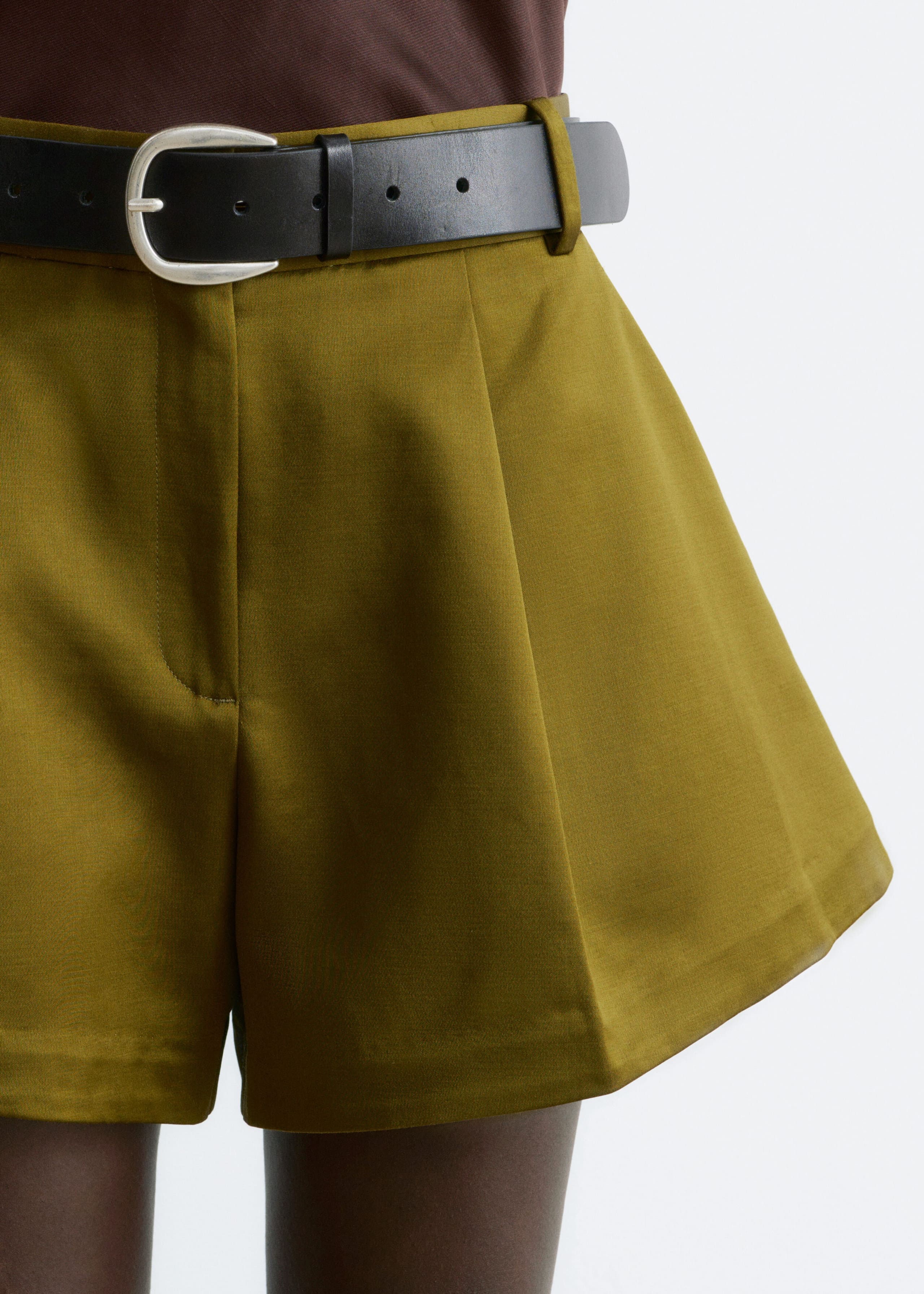 Image of A-Line Satin Shorts