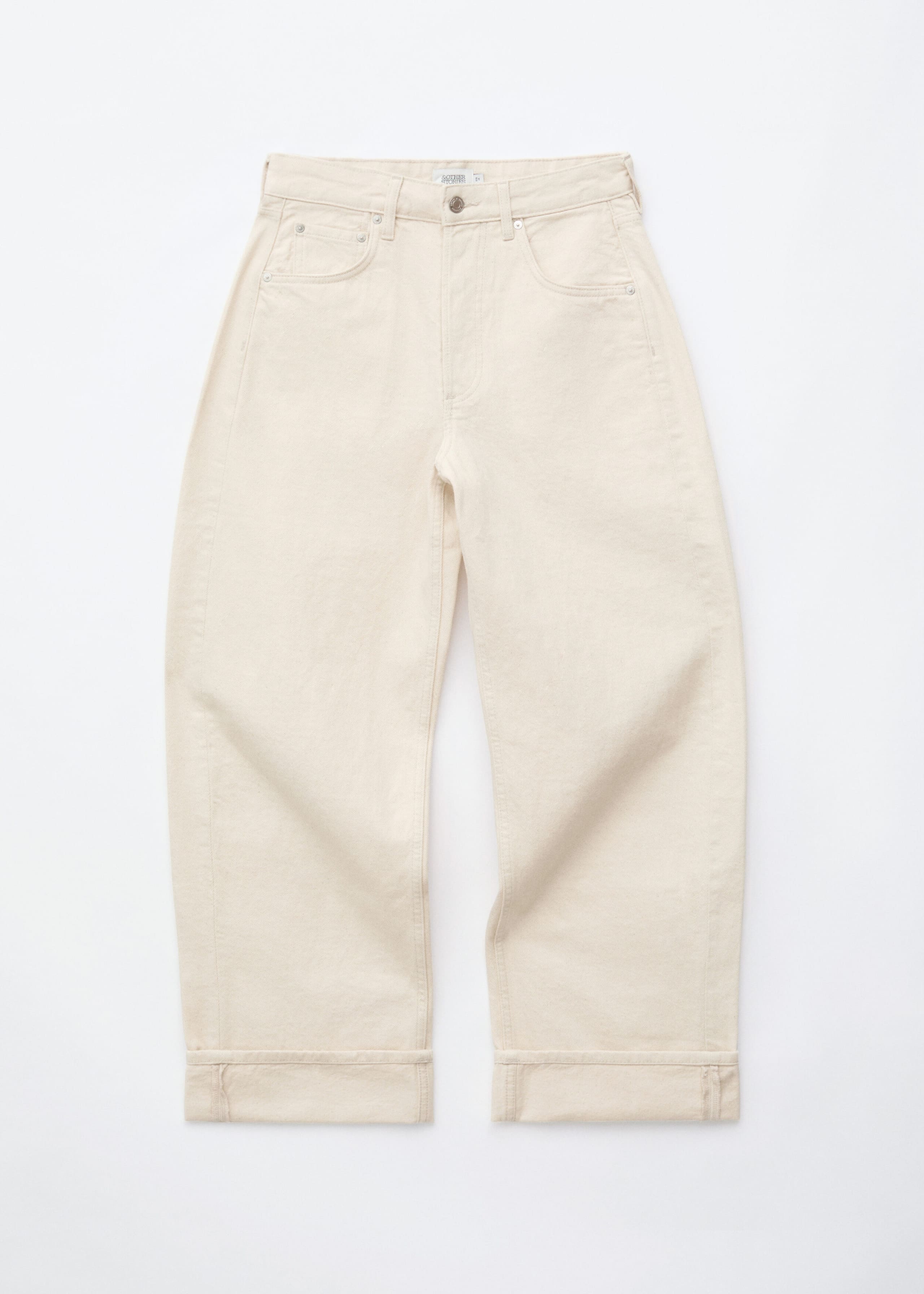 Barrel-Leg Jeans - Cream - Lookbook