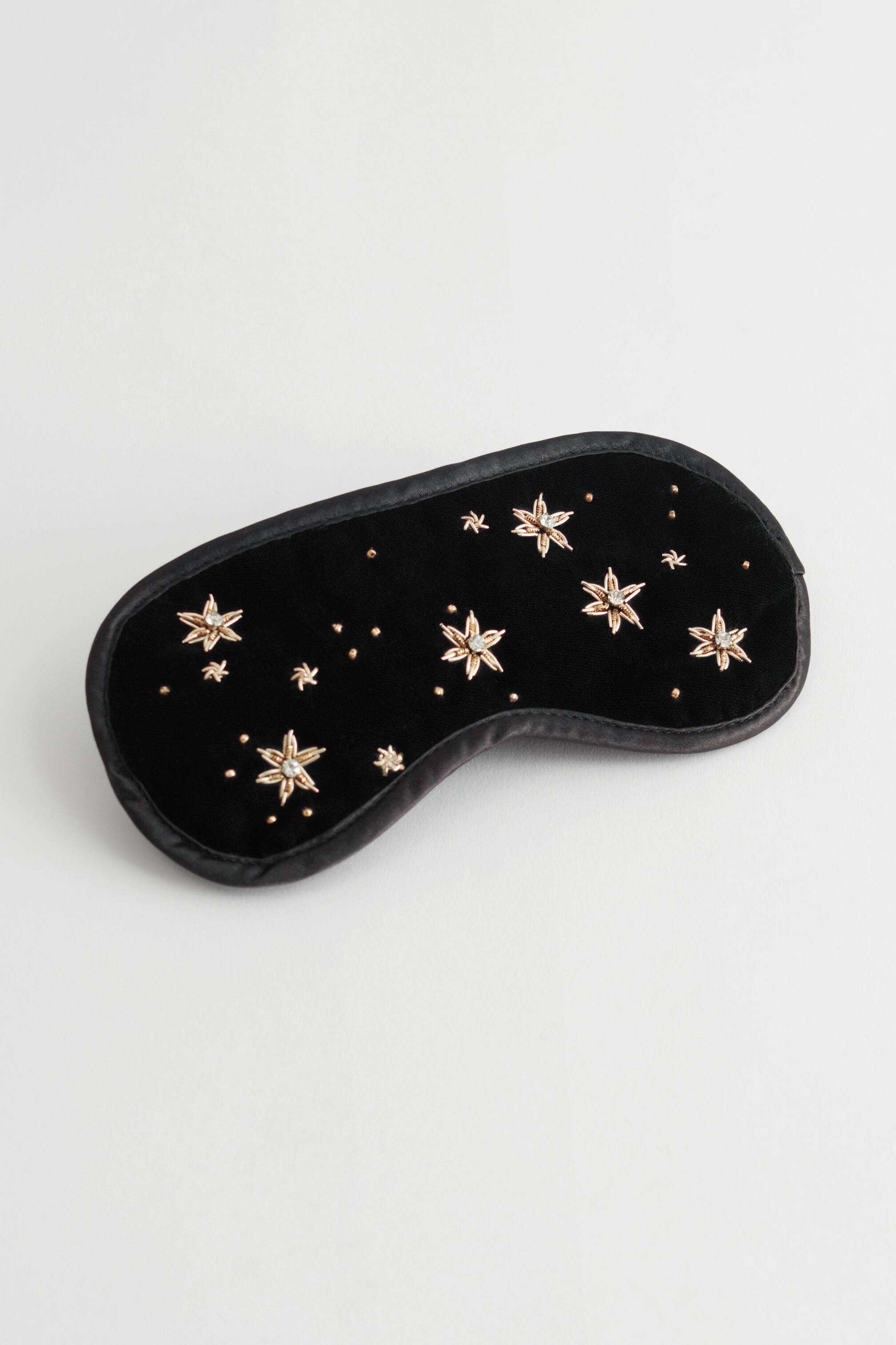 View larger image: Adorned Velvet Sleep Mask - Black - Ladies | H&M GB 1