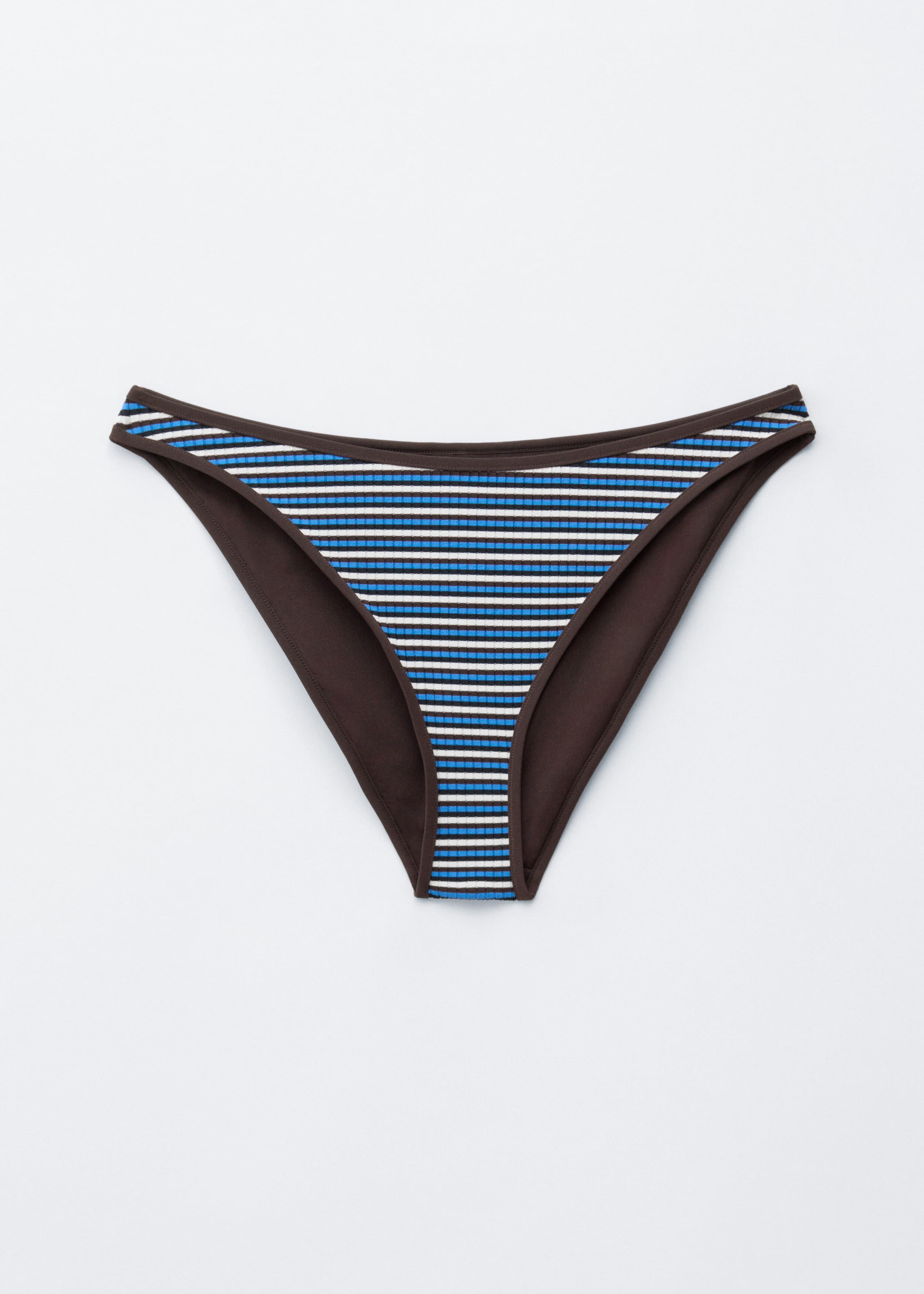 Image of Contrast-Trim Ribbed Bikini Briefs