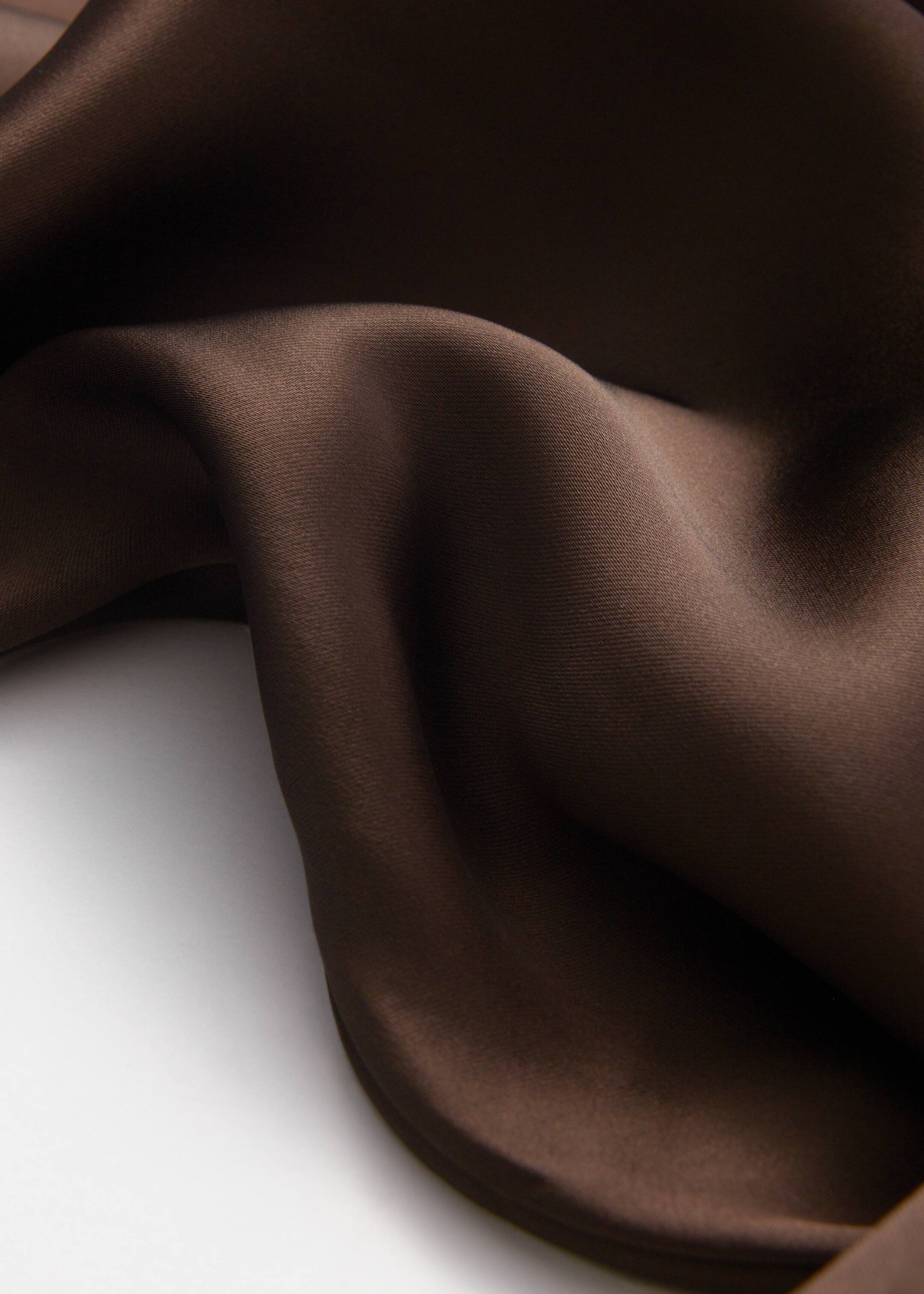 Zobrazit větší obrázek: Saténové mini šaty - Tmavě hnědá - ŽENY | H&M CZ 6