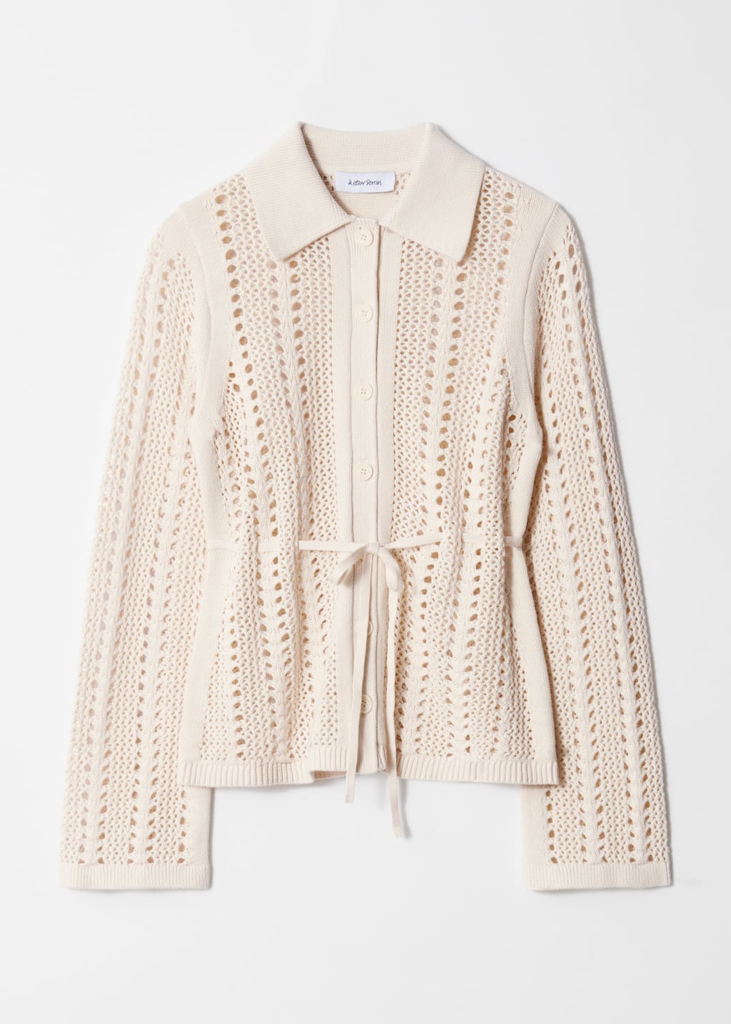 Image of Pointelle-Knit Cardigan