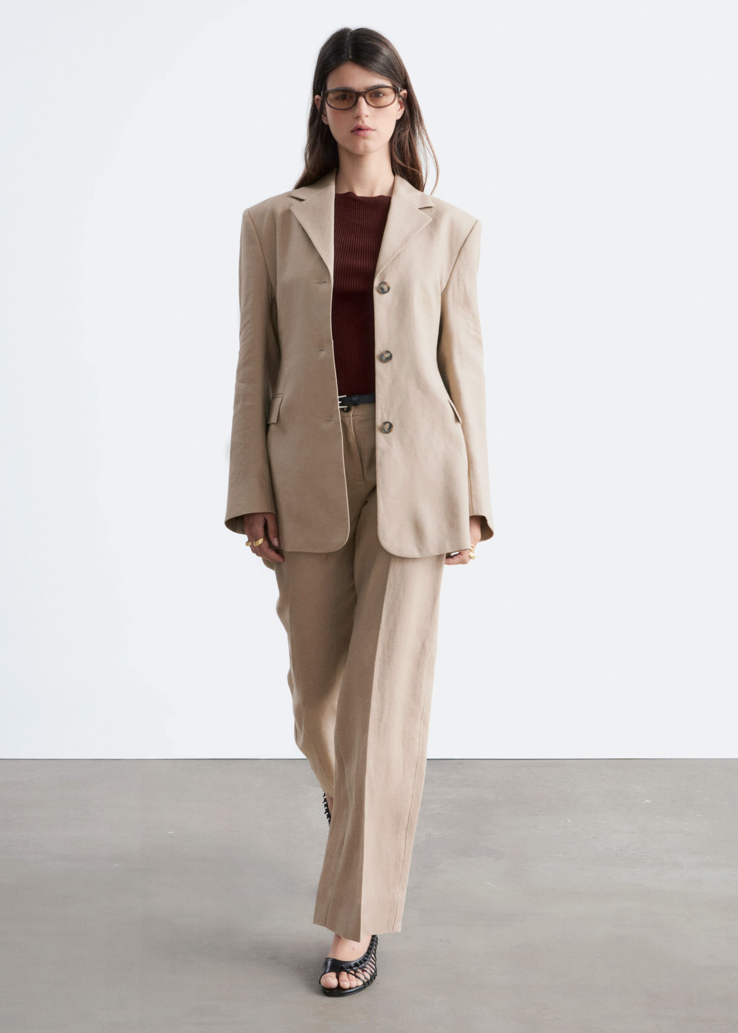 Image of Tailored Linen Trousers
