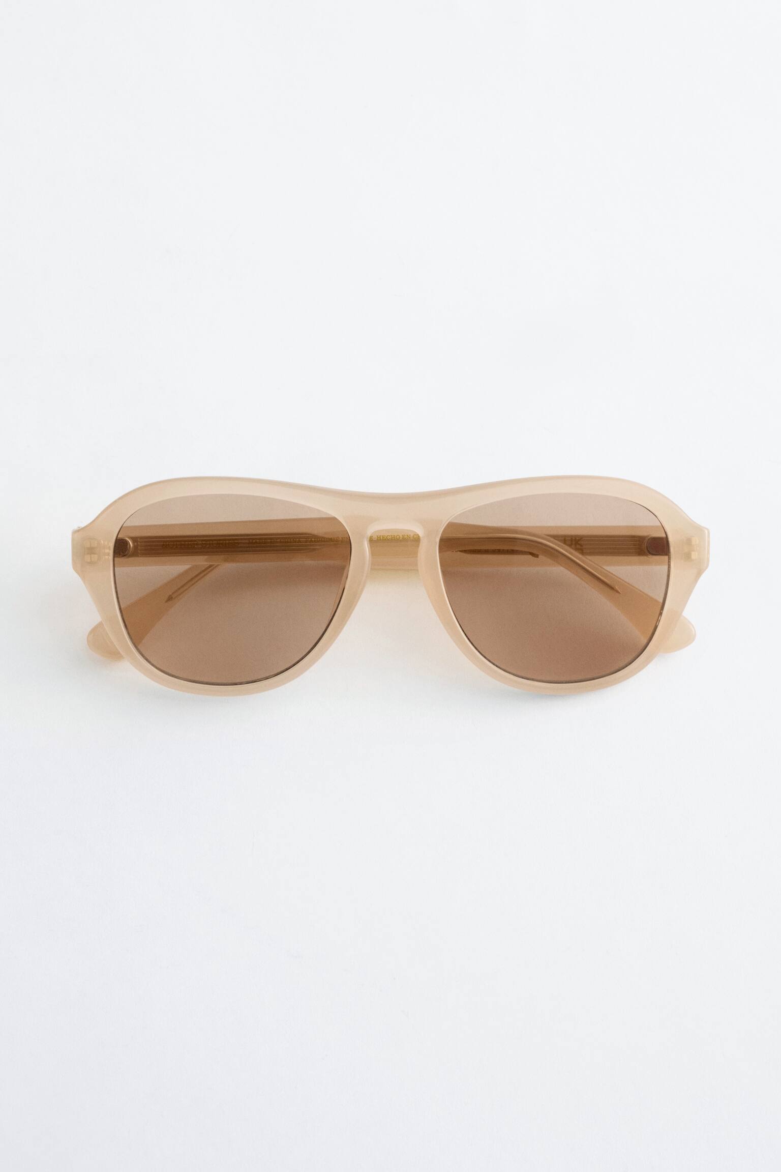 Occhiali da sole squadrati con bordi arrotondati-Giallo - 2