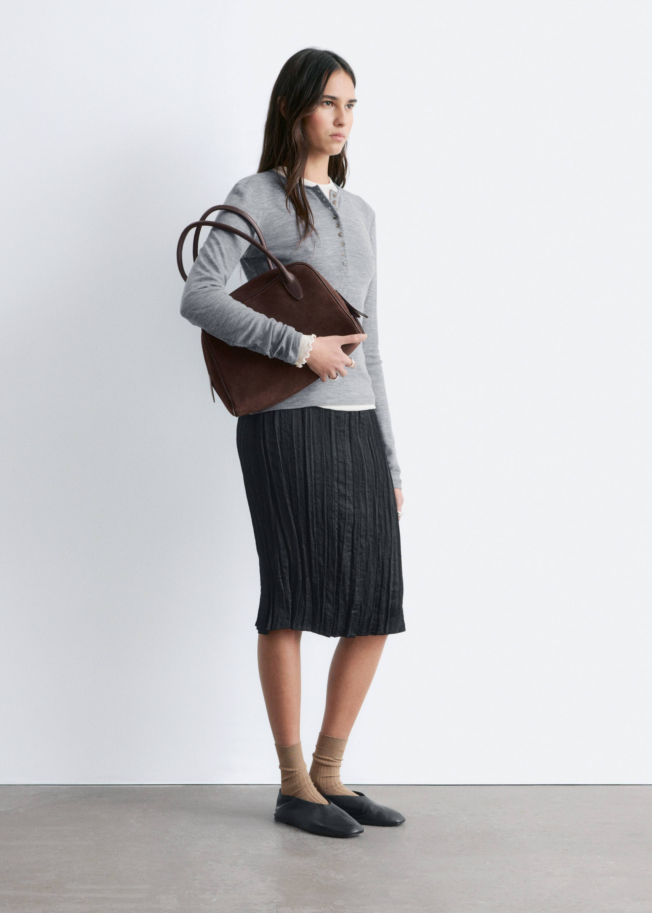 Image of Half-Placket Wool Top