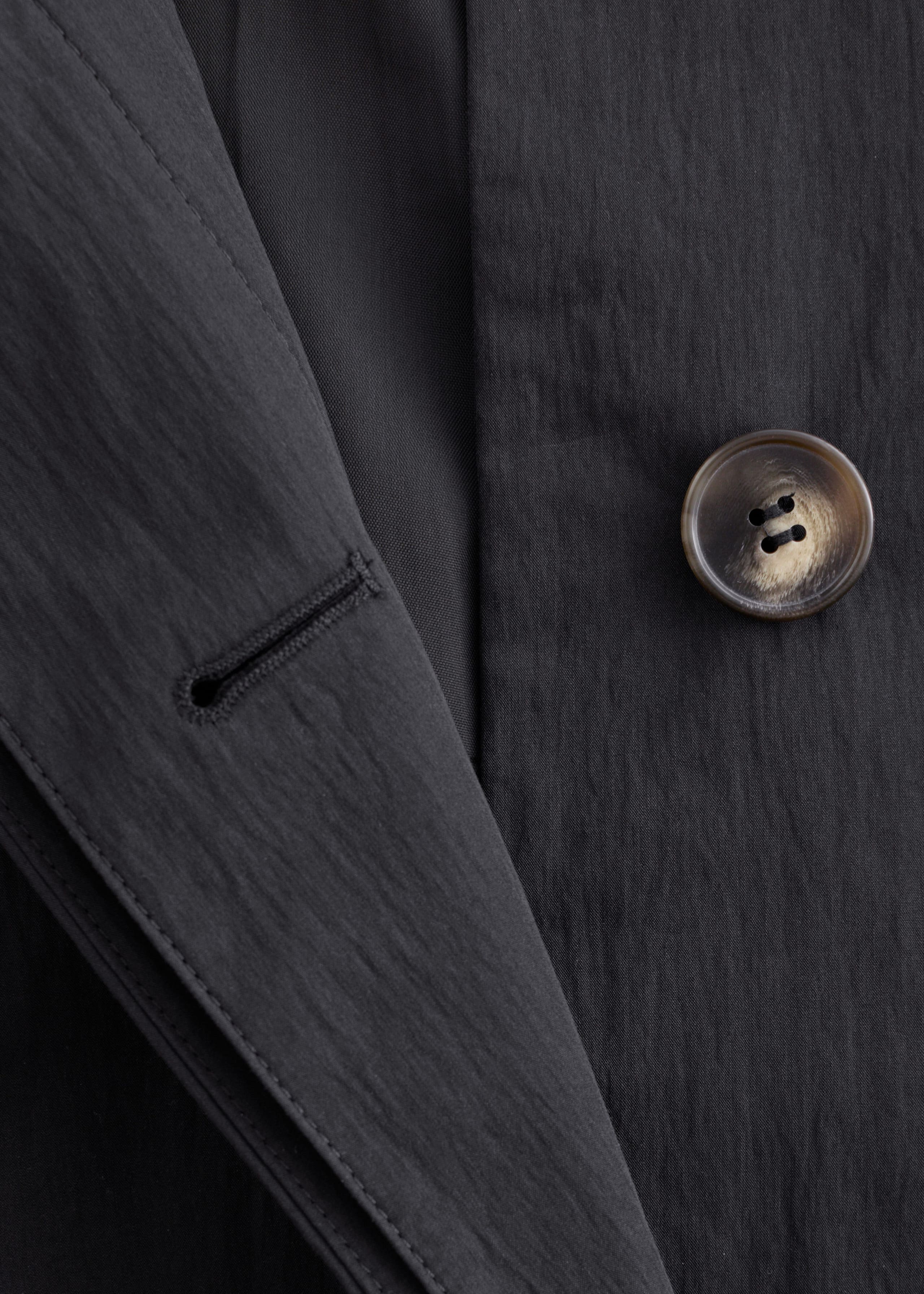 Belted Car Coat - Black - Still Life