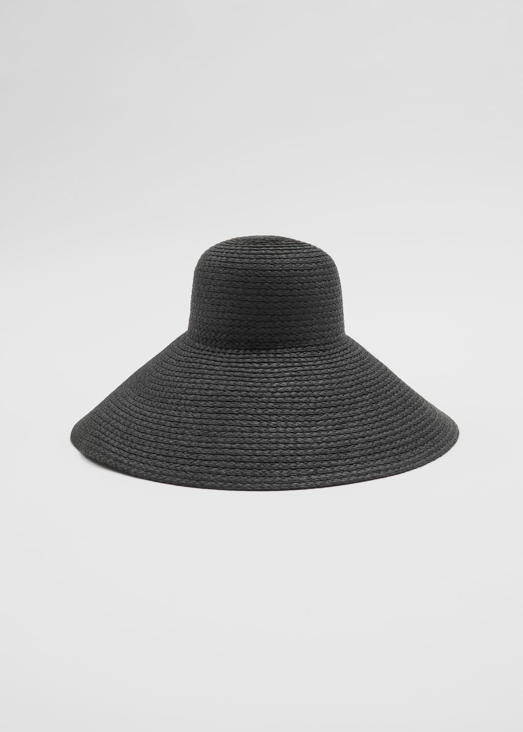 Sombrero de paja de ala ancha - Negro - Bodegón