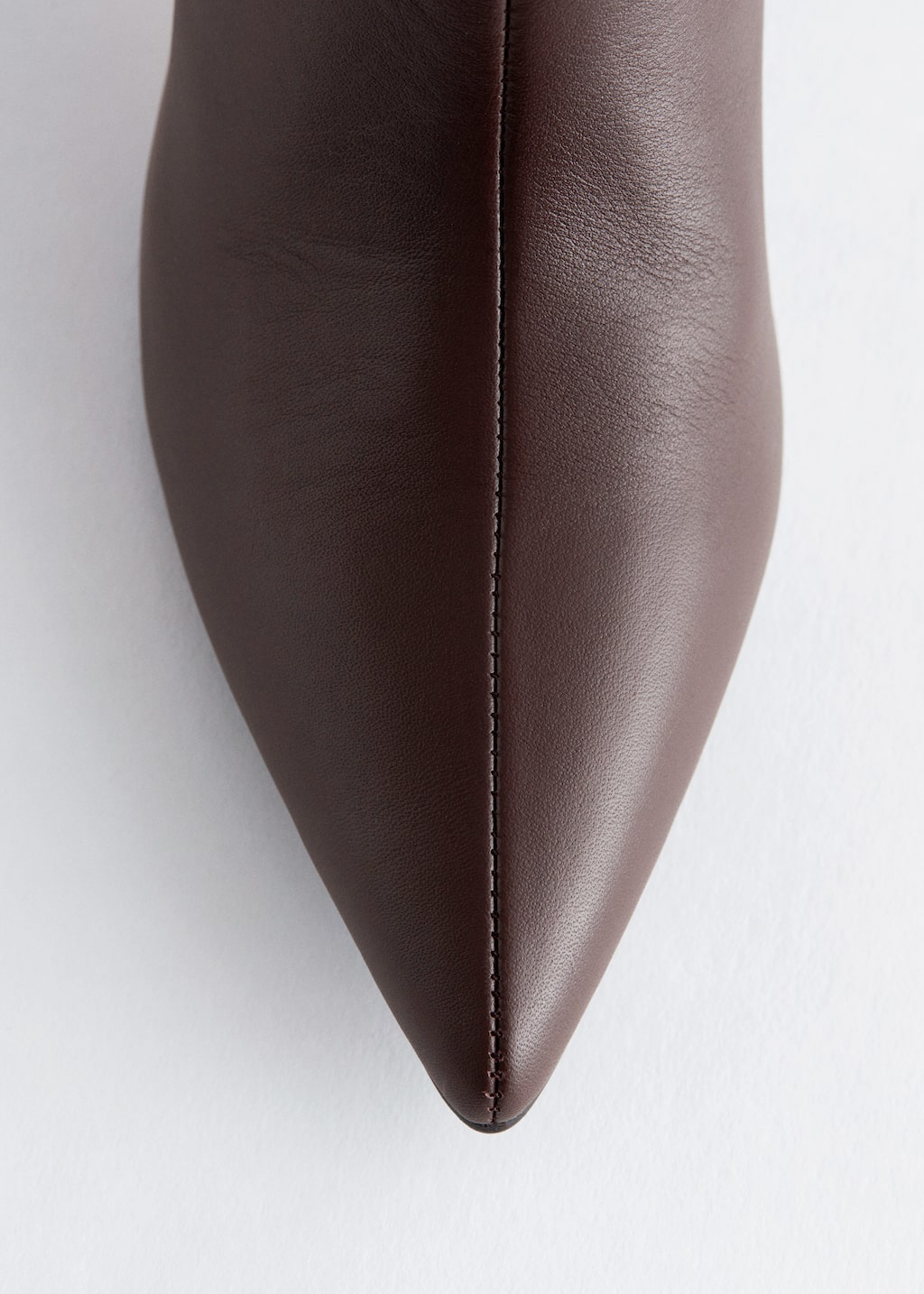 Image of Kitten Heel Leather Knee Boots
