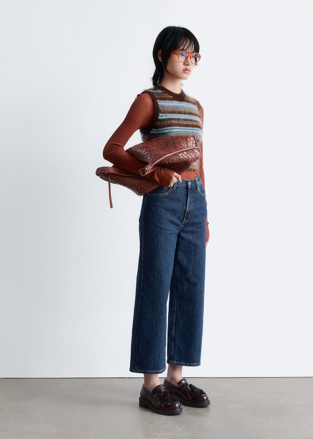 Image of Cropped Wide-Leg Jeans