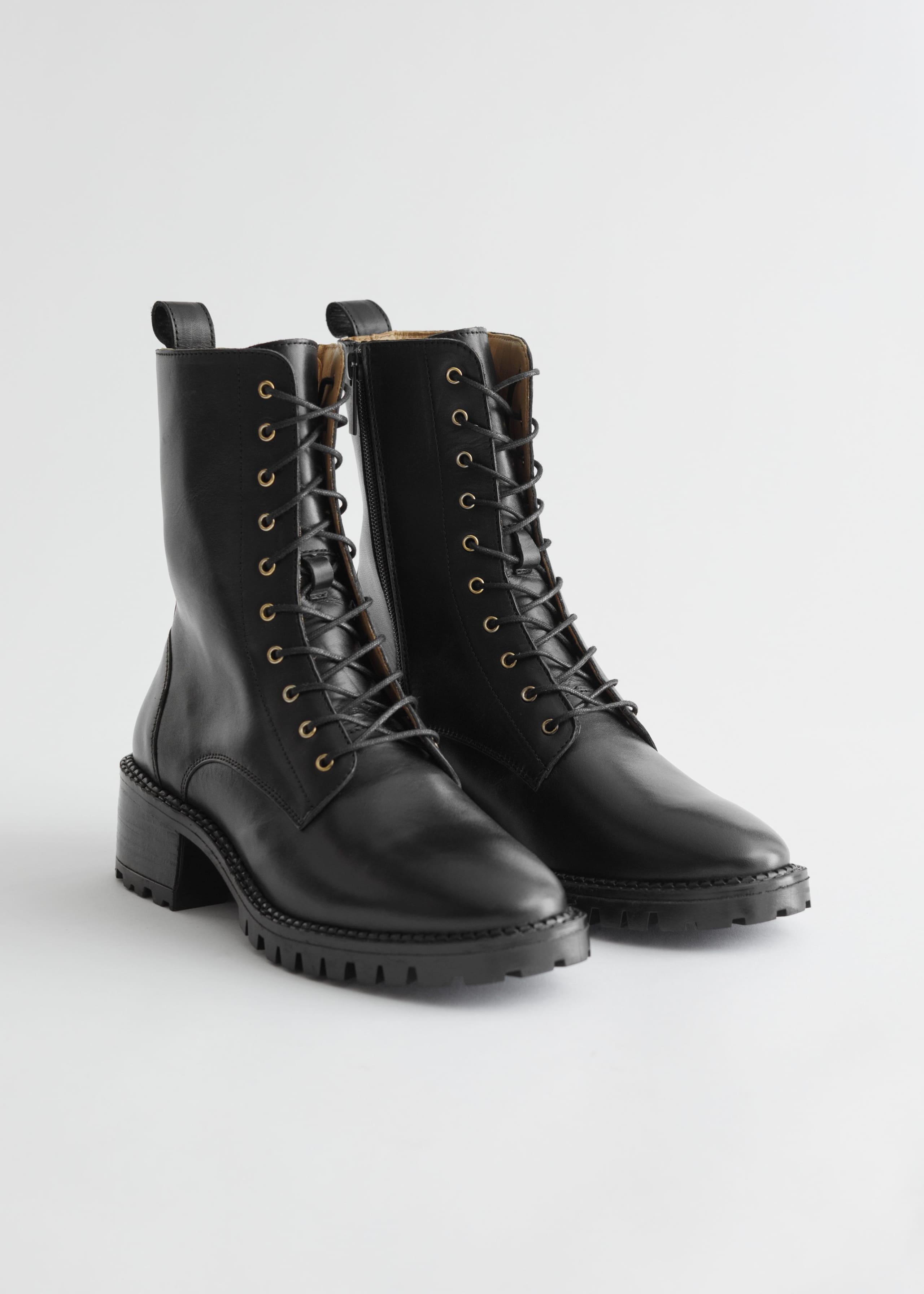 Heeled Leather Boots - Noir - Still Life