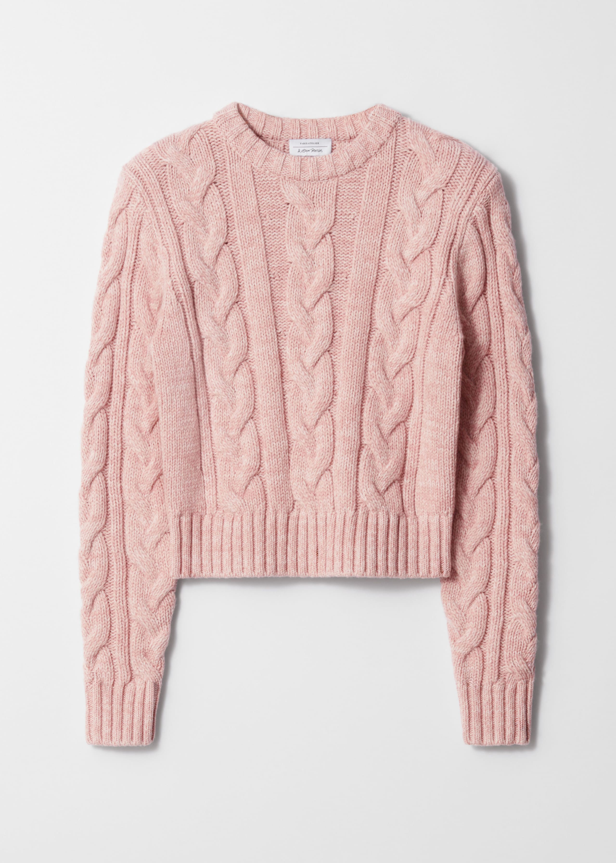 Jersey de punto trenzado - Rosa - Bodegón