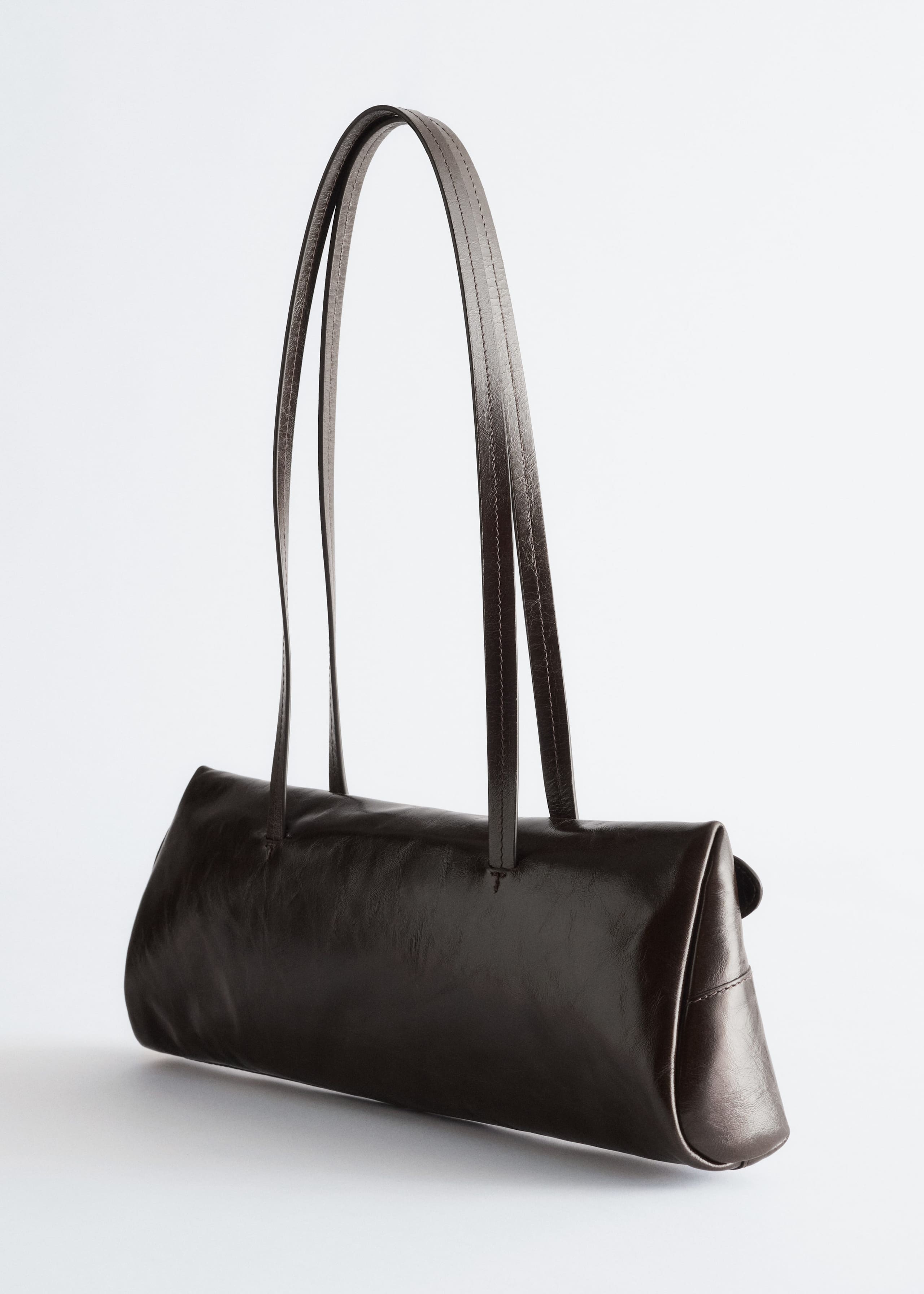 Slim Leather Shoulder Bag - Bright Yellow Suede - Still Life