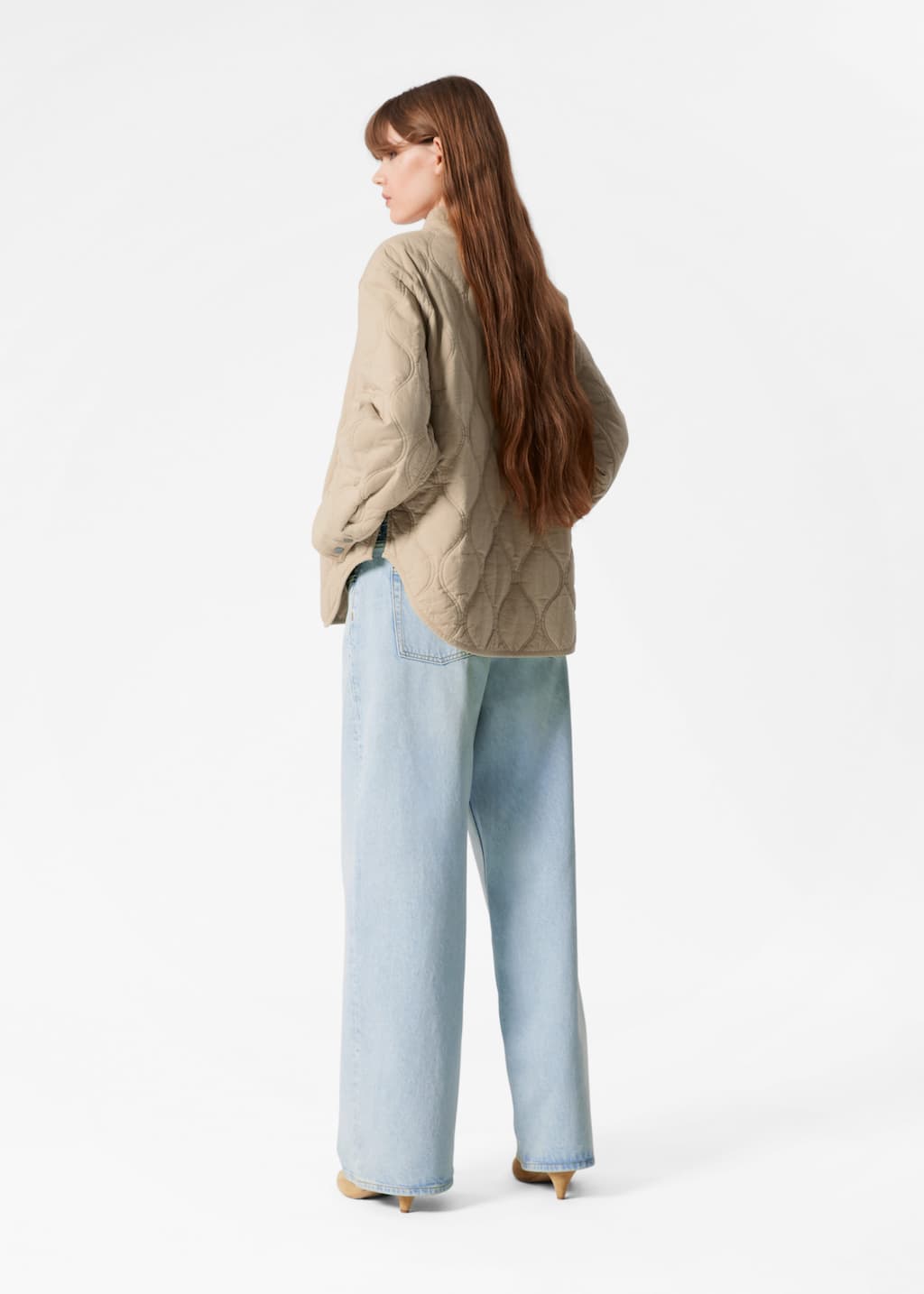 Image of Quilted Stand-Collar Jacket