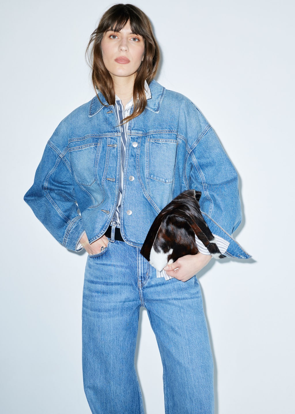 Image of Kastenförmige Jeansjacke