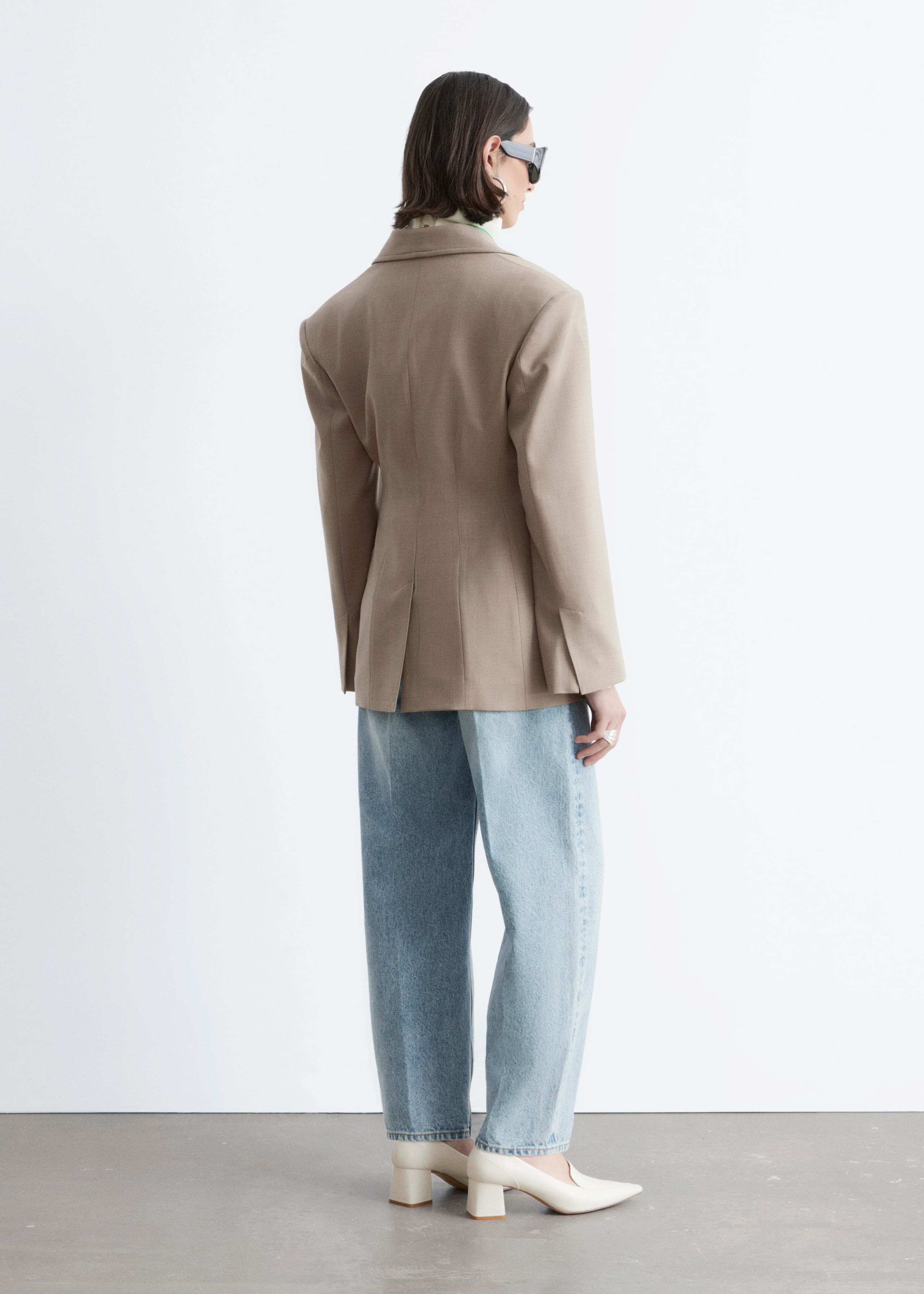 Tapered  Merino-Wool Blazer - Mole - Lookbook