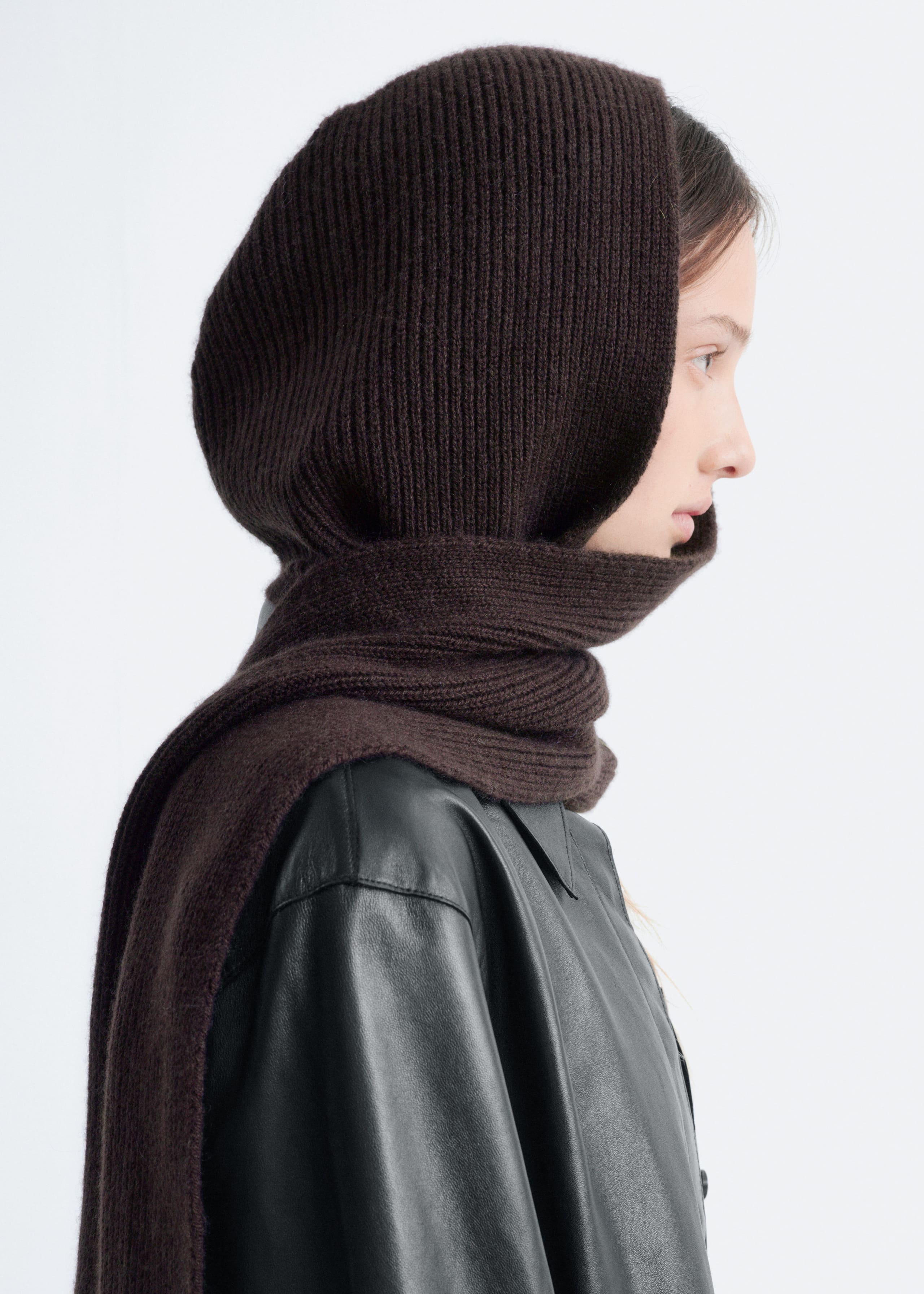 Image of Hooded Wool Scarf