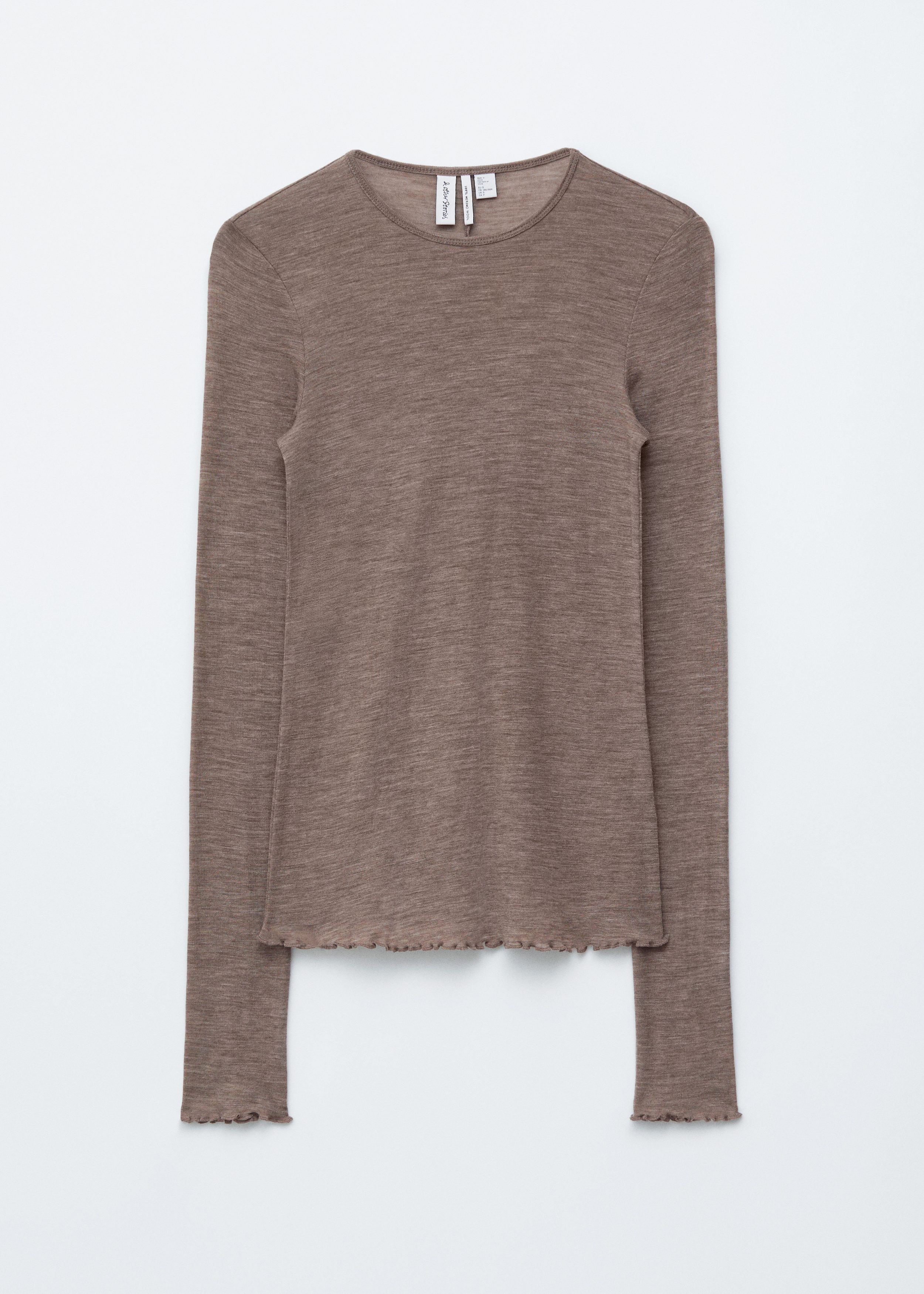 Sheer Wool Top - Mole - Long sleeve tops - & Other Stories AD