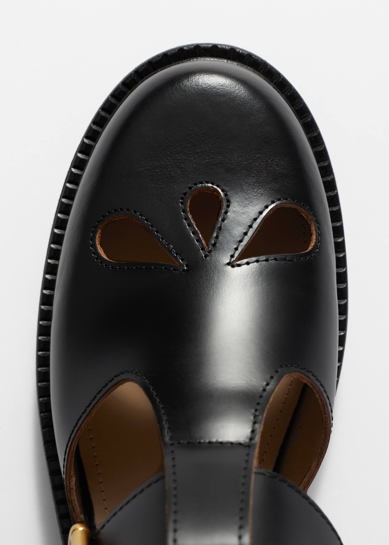 Chaussures style babies compensées - Noir - 4
