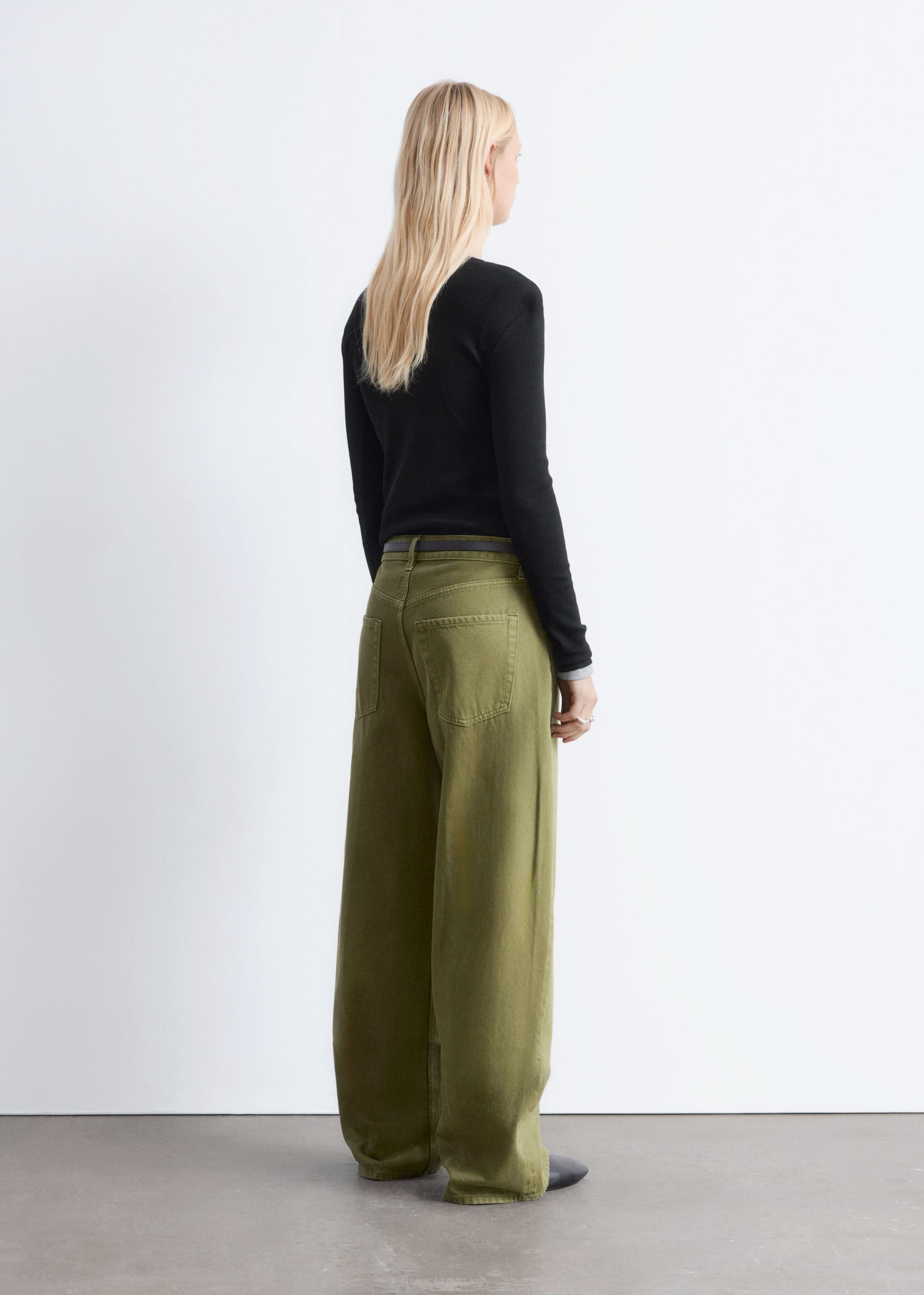 Image of Ribbed Long-Sleeve Top