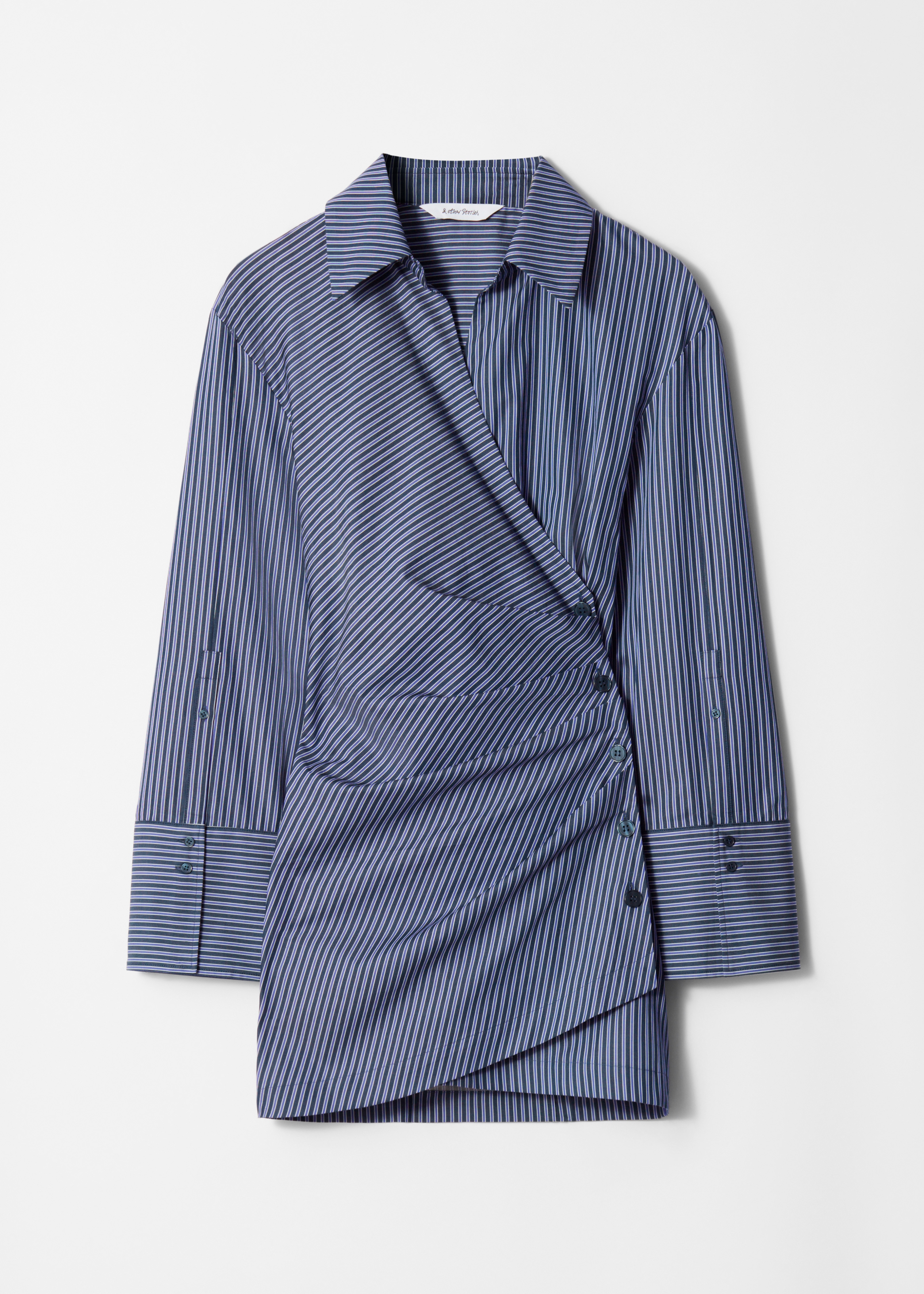 Minišaty s obálkovým zavinováním - Blue Stripes/Light Blue/Brown Stripes/Tmavě červená/růžové pruhy/Černá