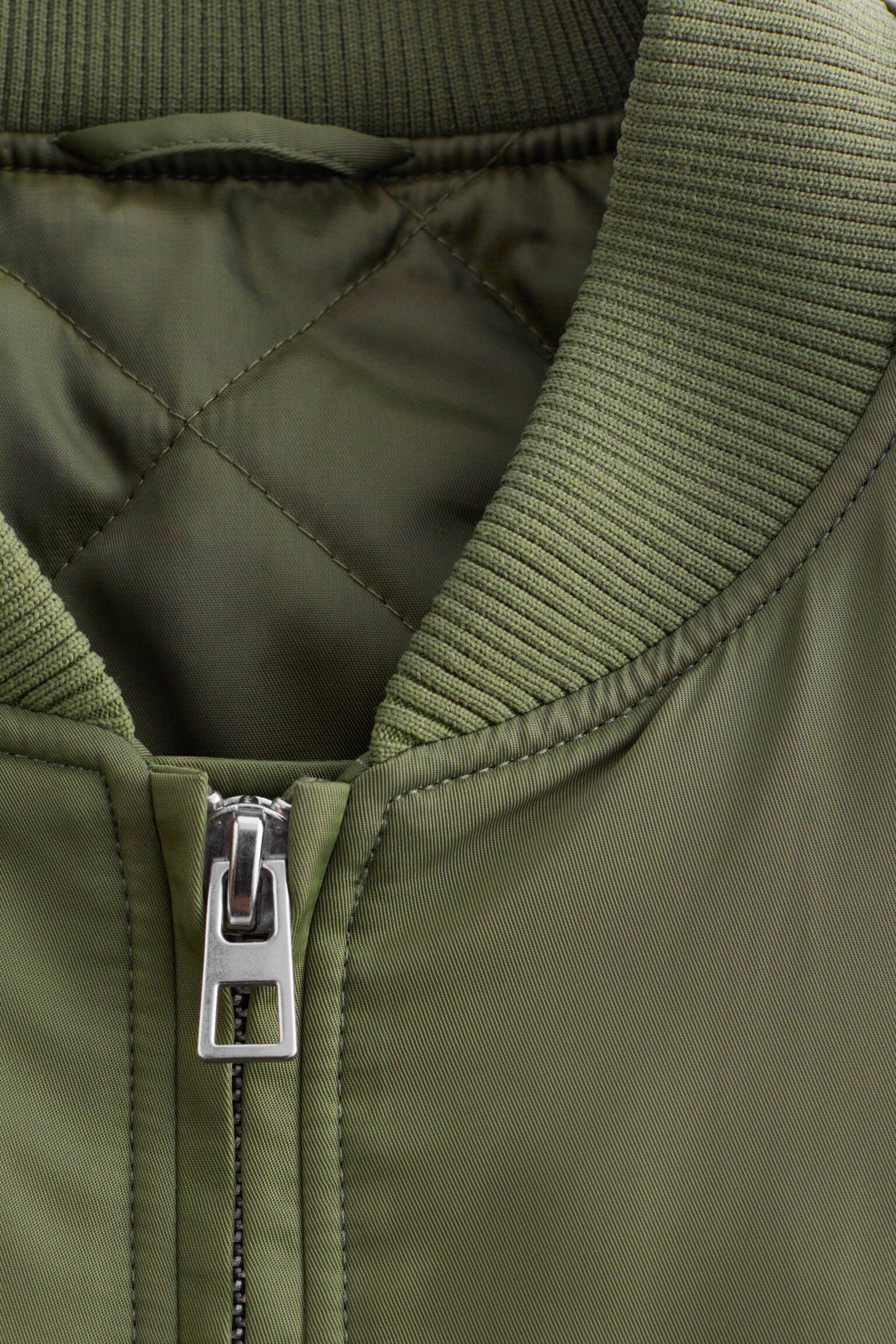 Скъсено бомбър яке-Каки зелено - 9