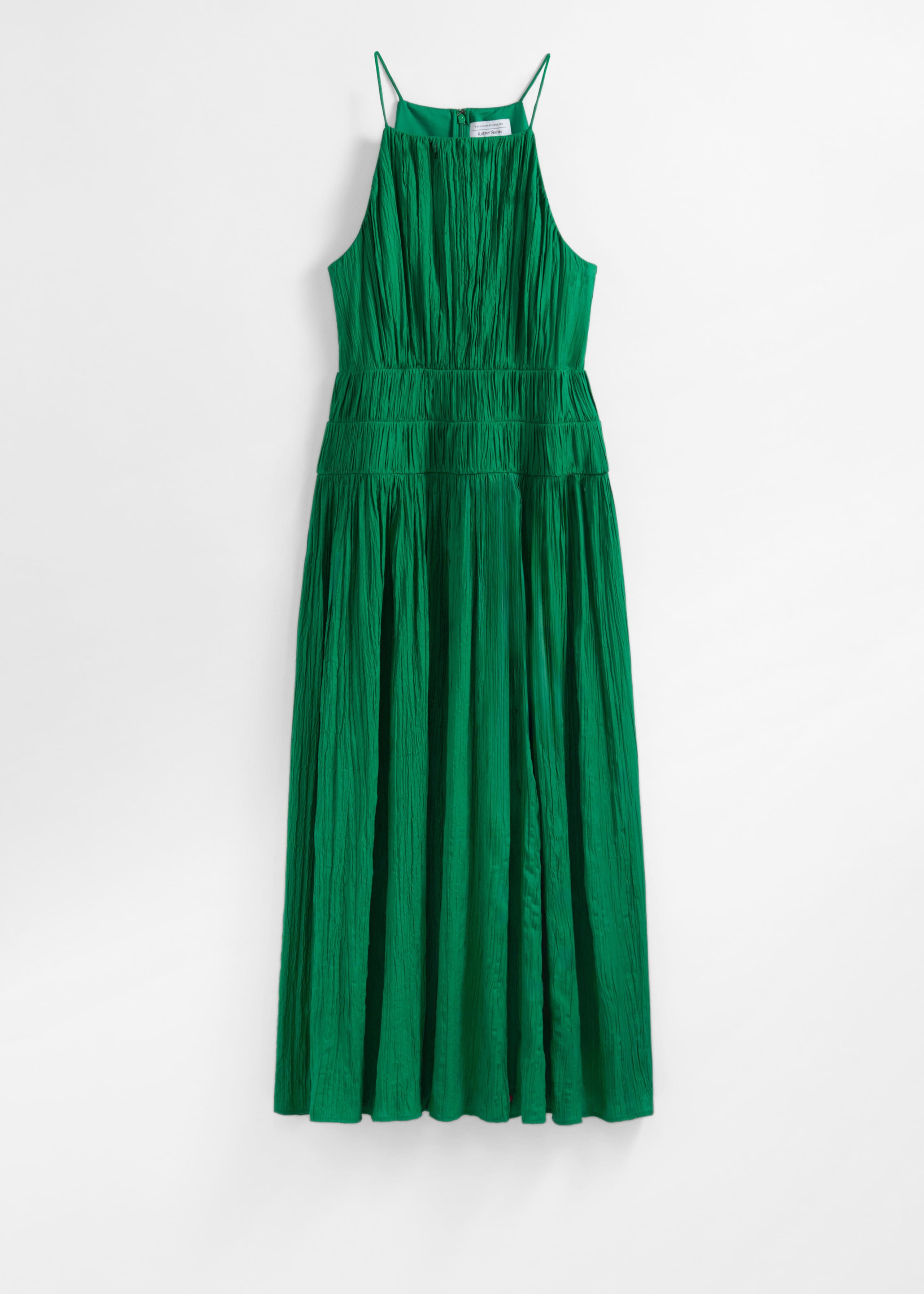 Shirred Sleeveless Midi Dress - Green - Still Life