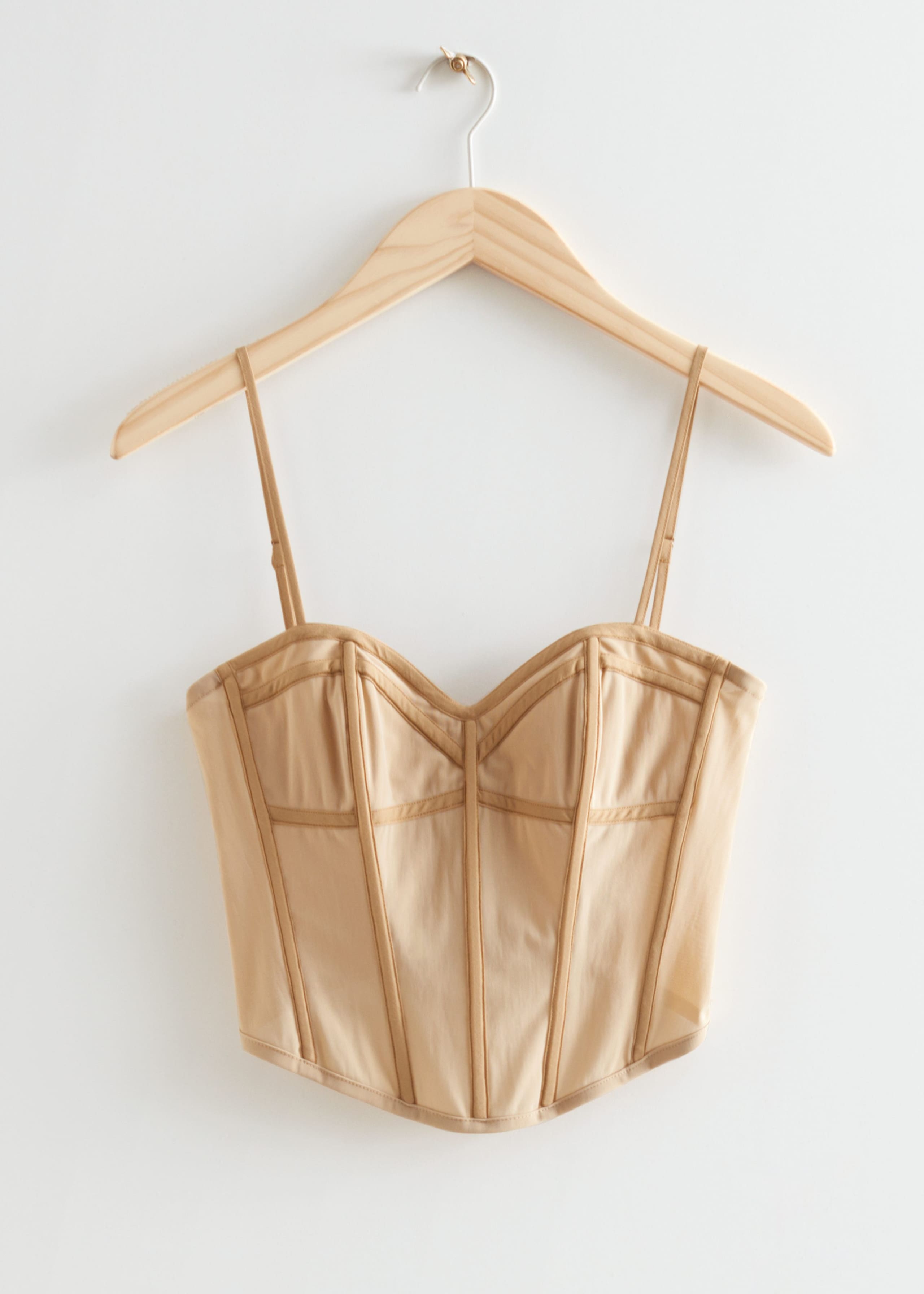 StrappySweetheartBustier - Beige - Bodegón