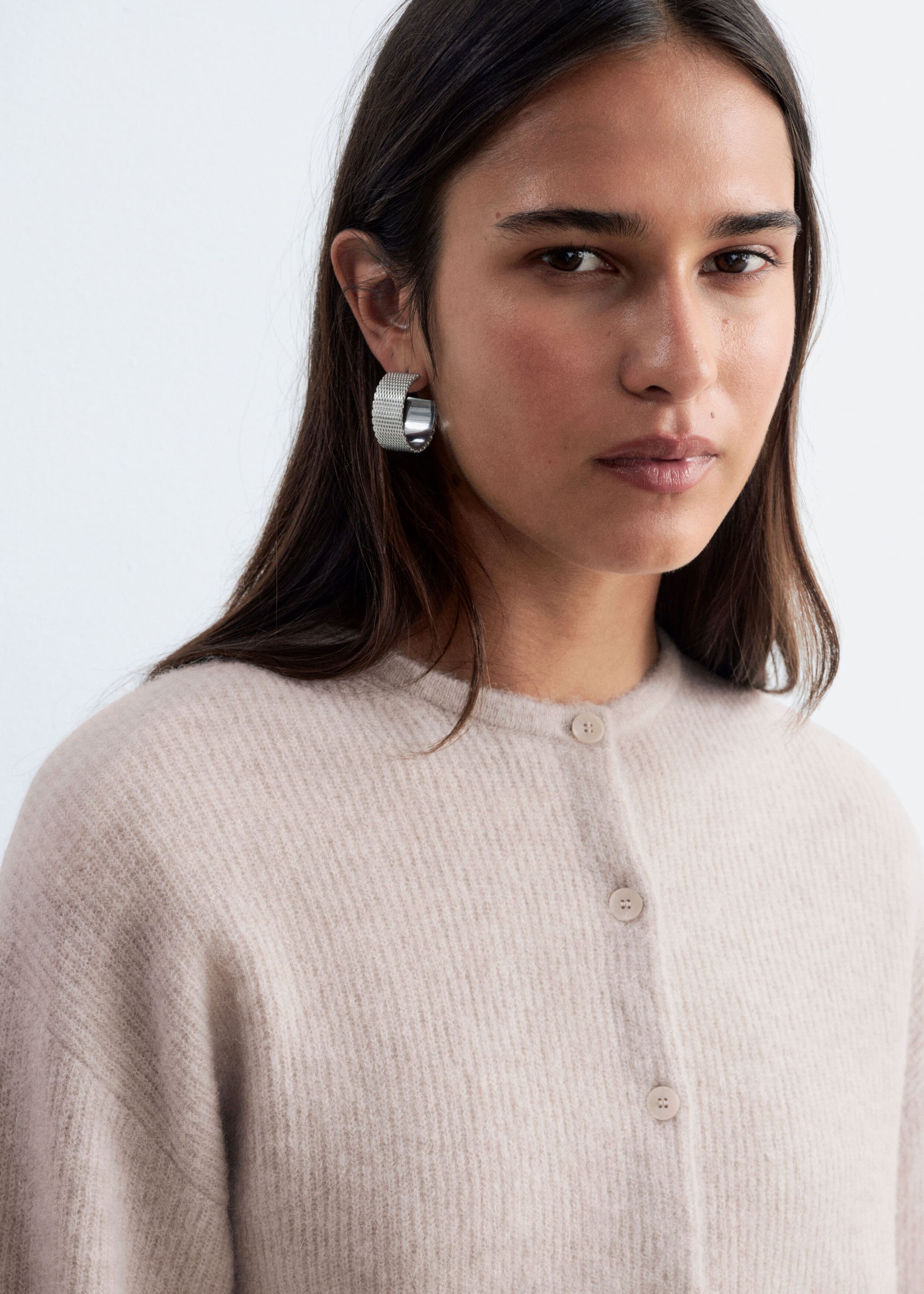 Alpaca-Blend Knitted Cardigan - Mole - Still Life