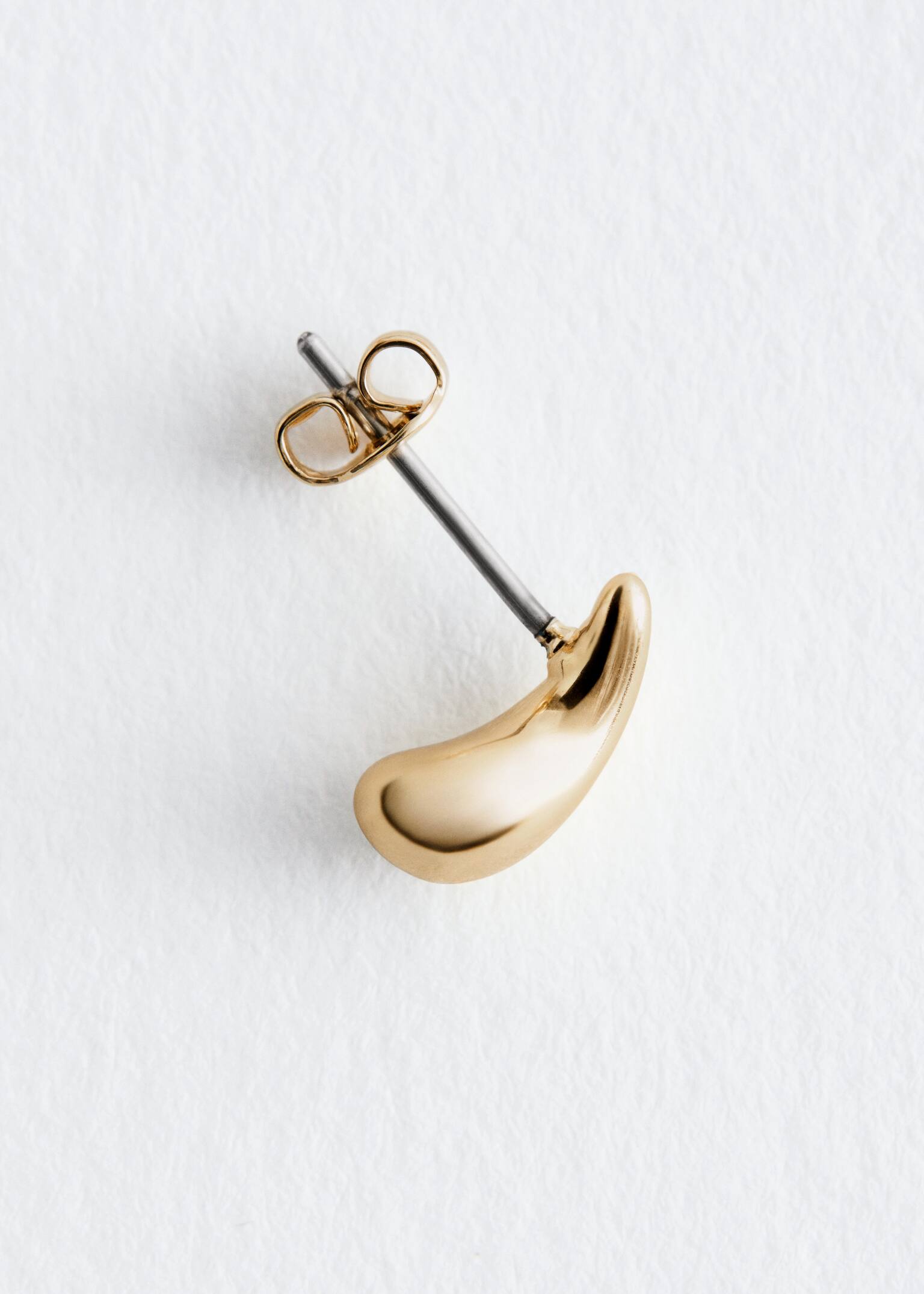 Set med välvda örhängen - Guld/Silver - 3