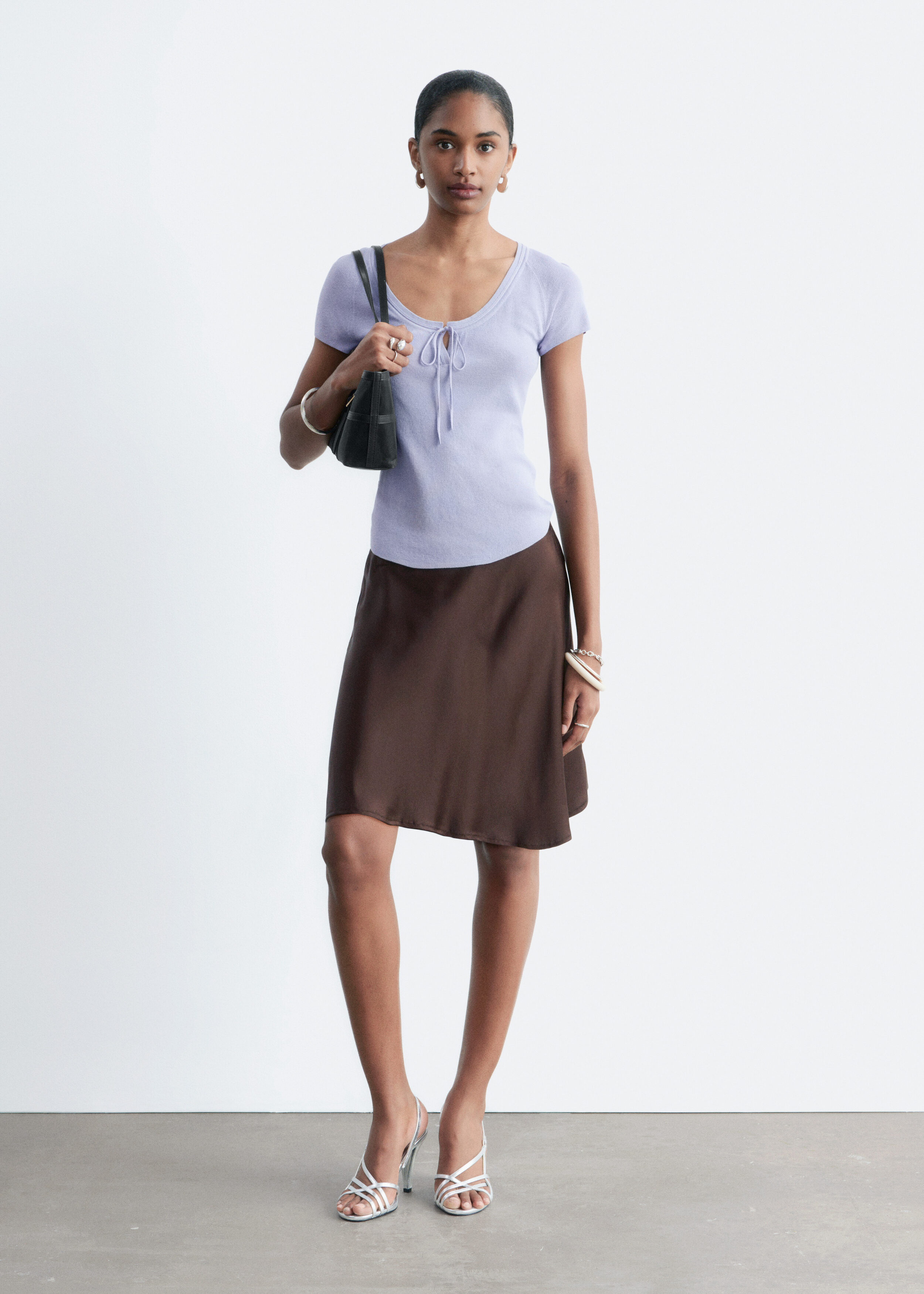 Tie-Front Top - Purple - T-shirts - & Other Stories US