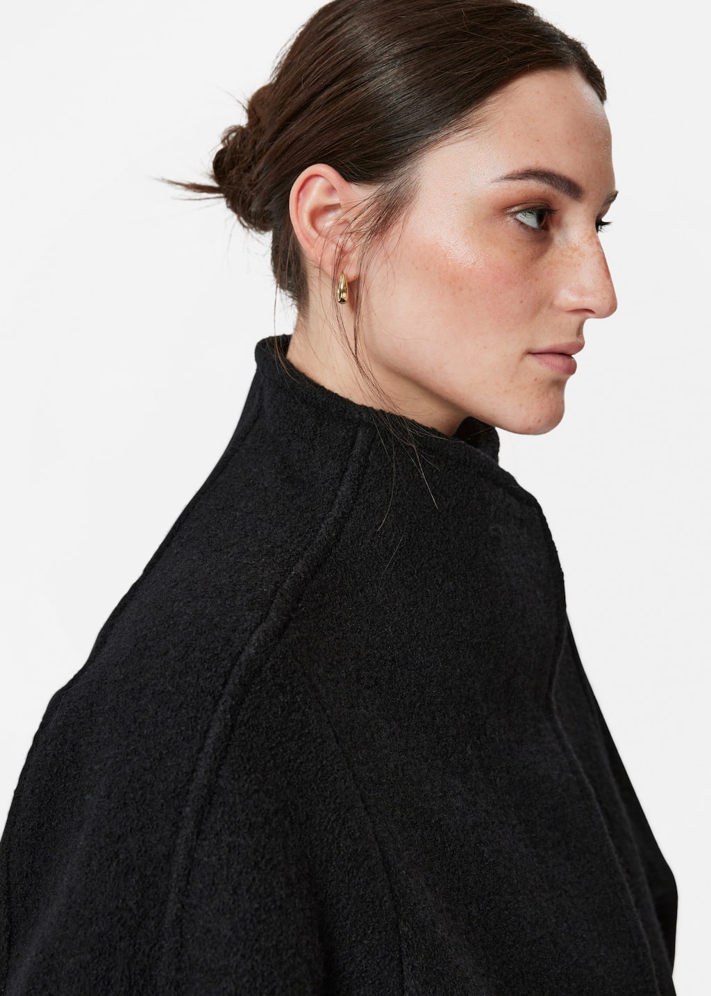 Asymmetric Wool Jacket - Black - Lookbook