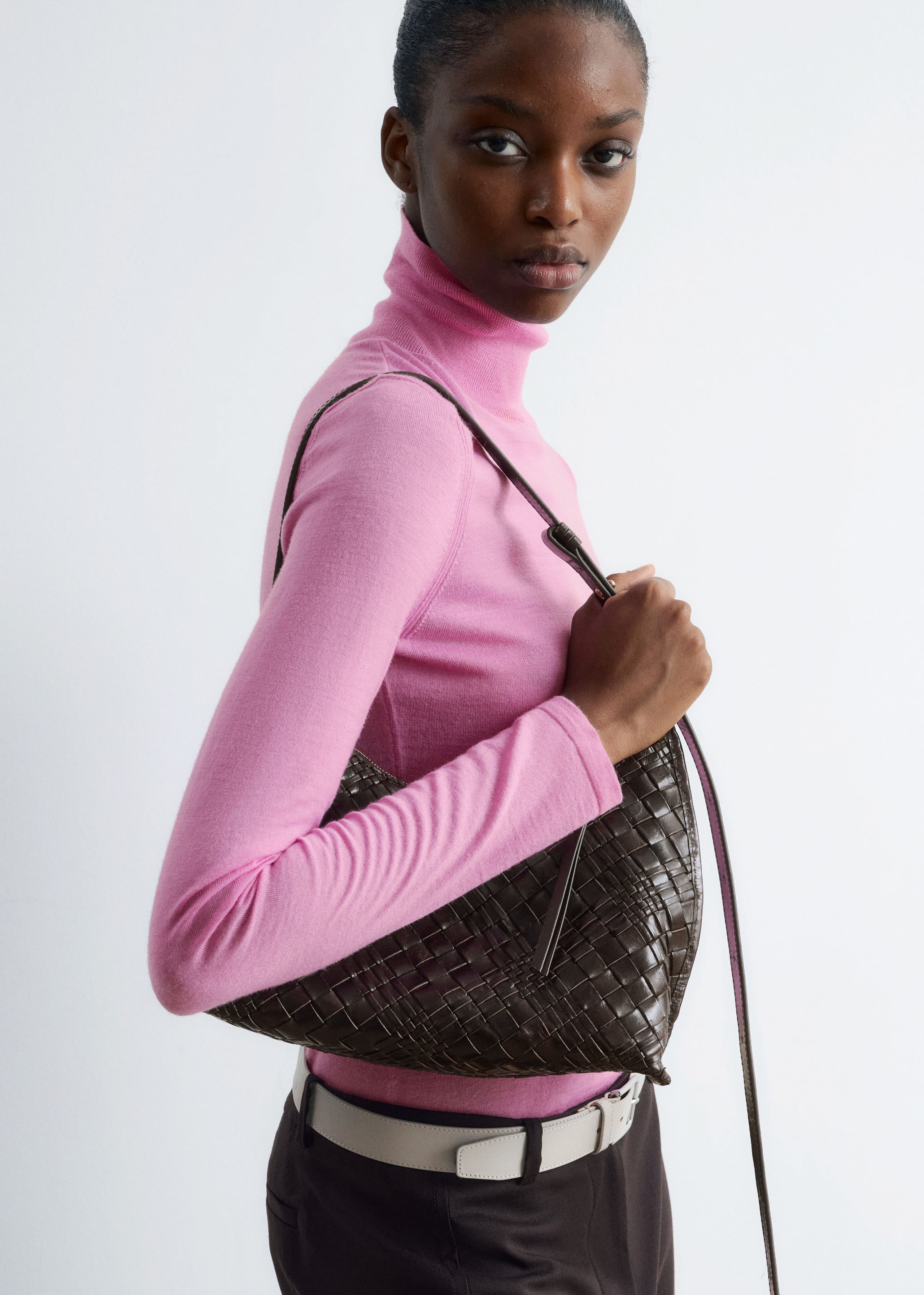 Image of Interwoven Leather Crossbody Bag