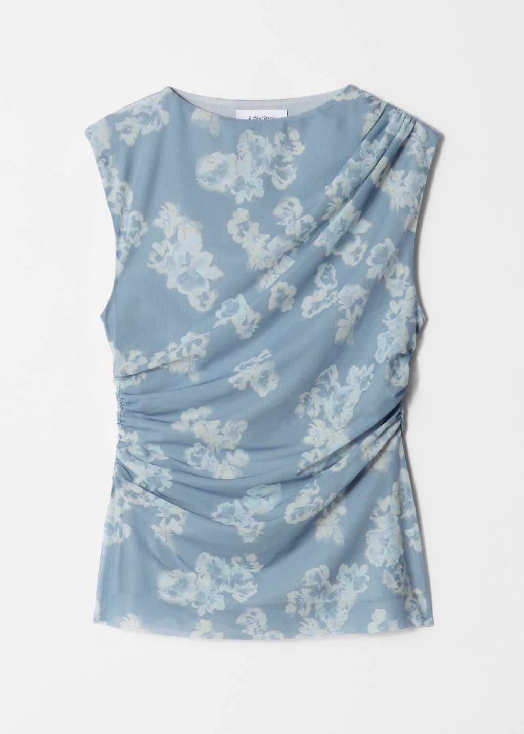 Top drapeado - Estampado azul - Bodegón