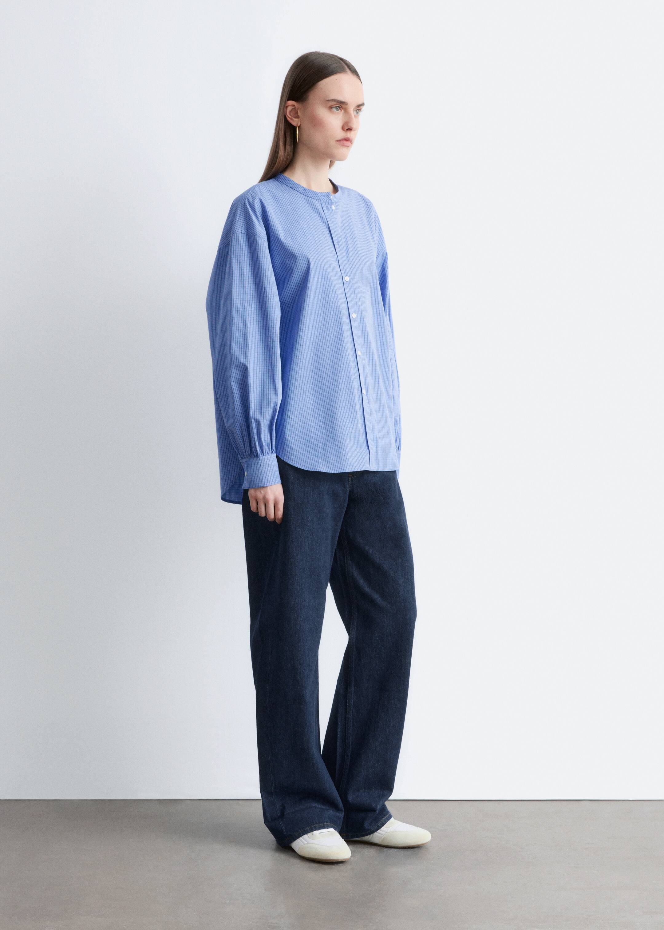 Größeres Bild ansehen: Hemd mit Oversized-Passform aus Baumwolle - Blau/Kariert - Ladies | H&M DE 1