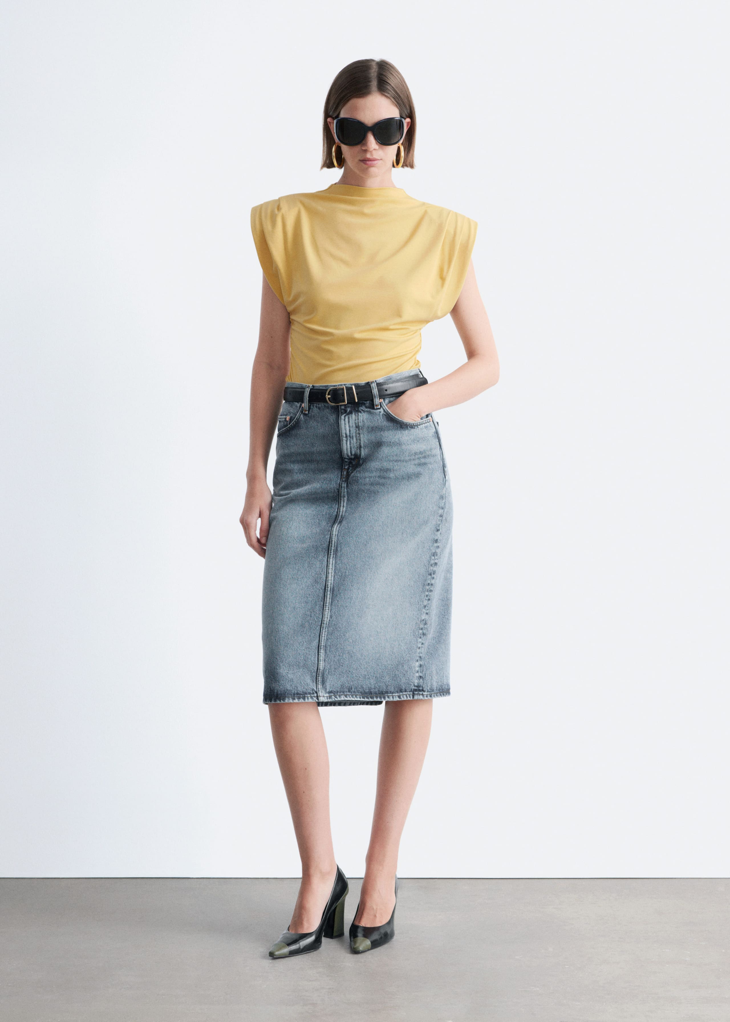 Image of Draped Jersey Top