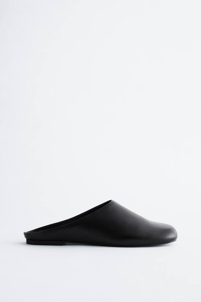 Mules en cuir - Noir/Blanc - 1